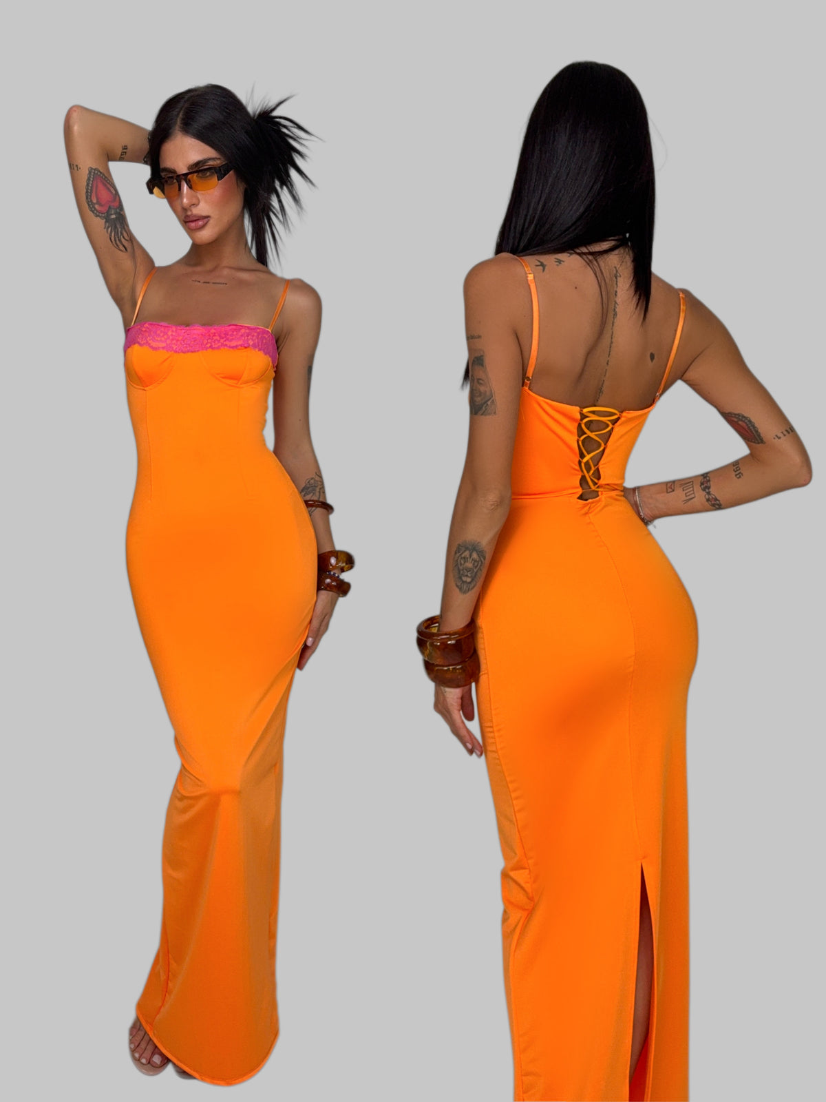 Abito Lace Cup-Orange