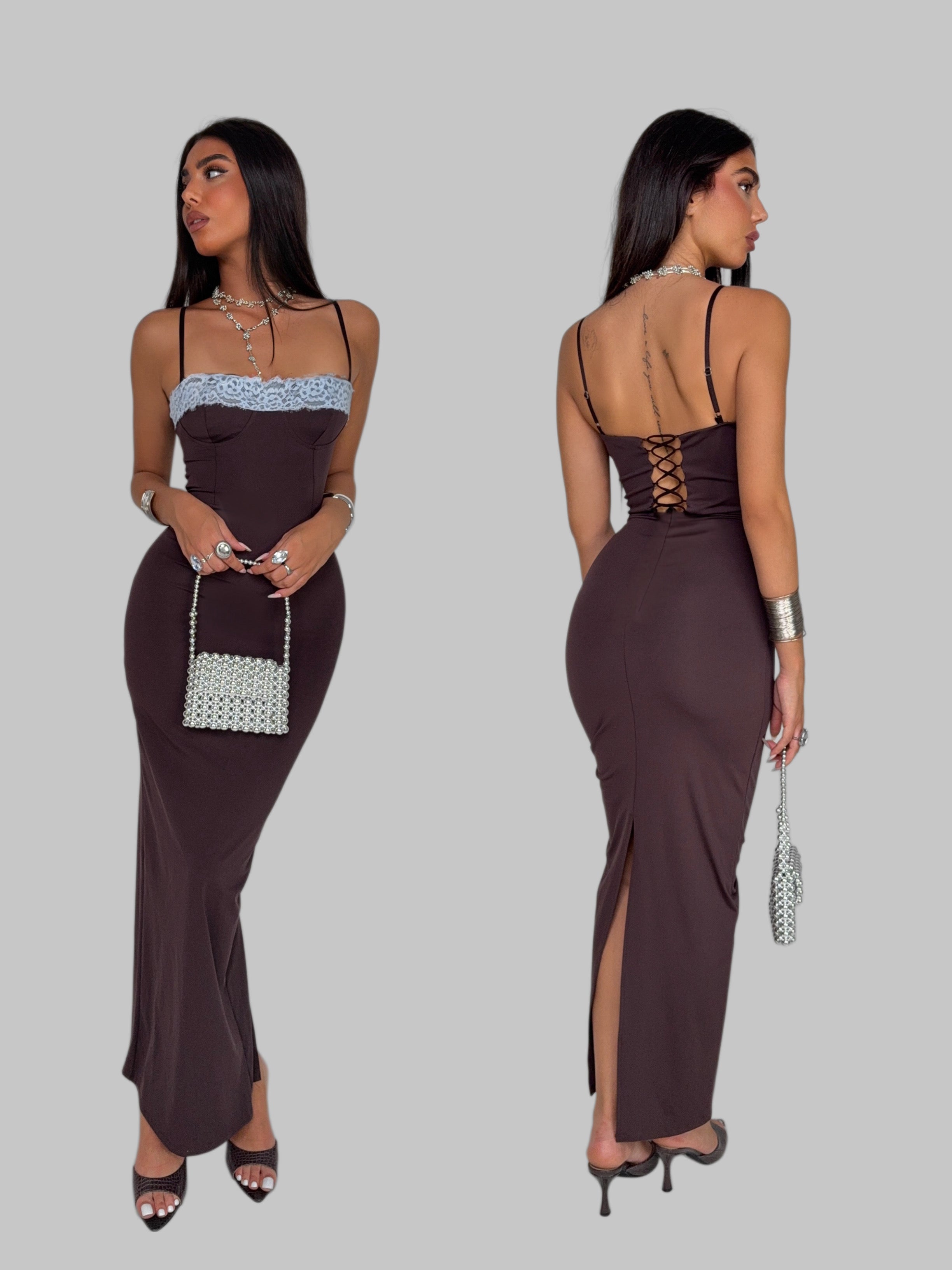Abito Lace Cup-Brown