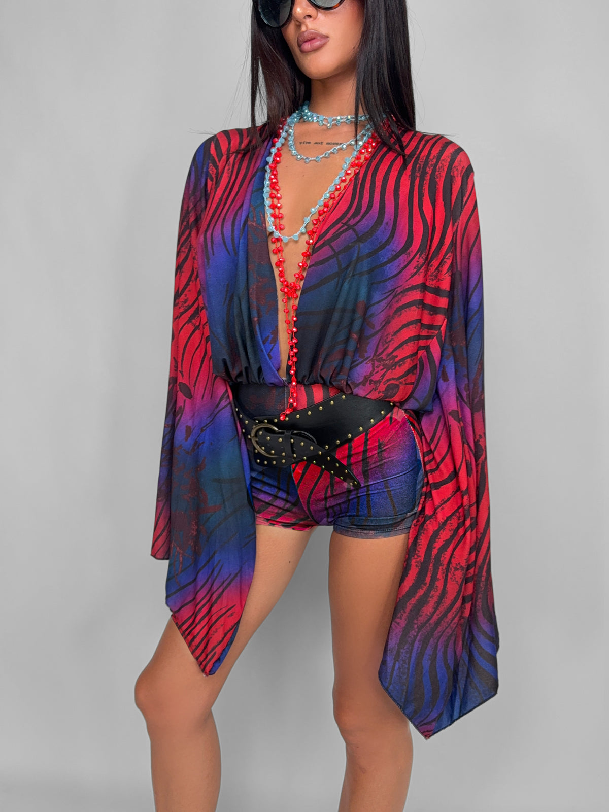 Abito Palm Paradise-Red