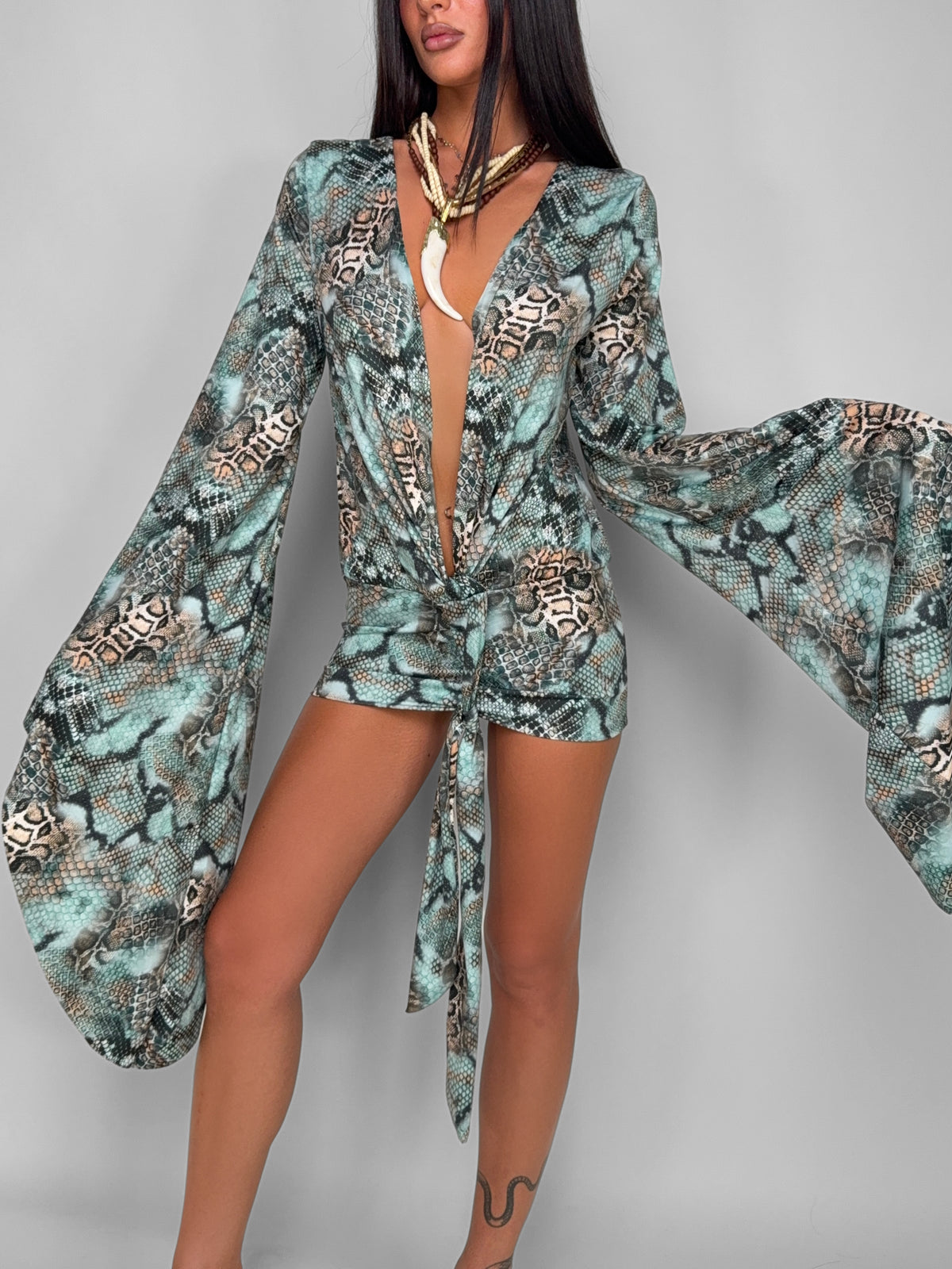 Abito Flare-Light Blue