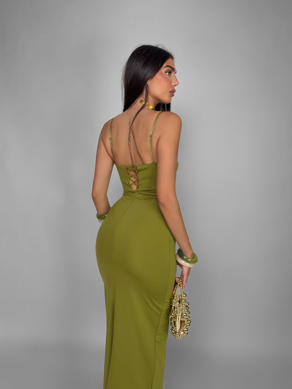 Abito Lace Cup-Green