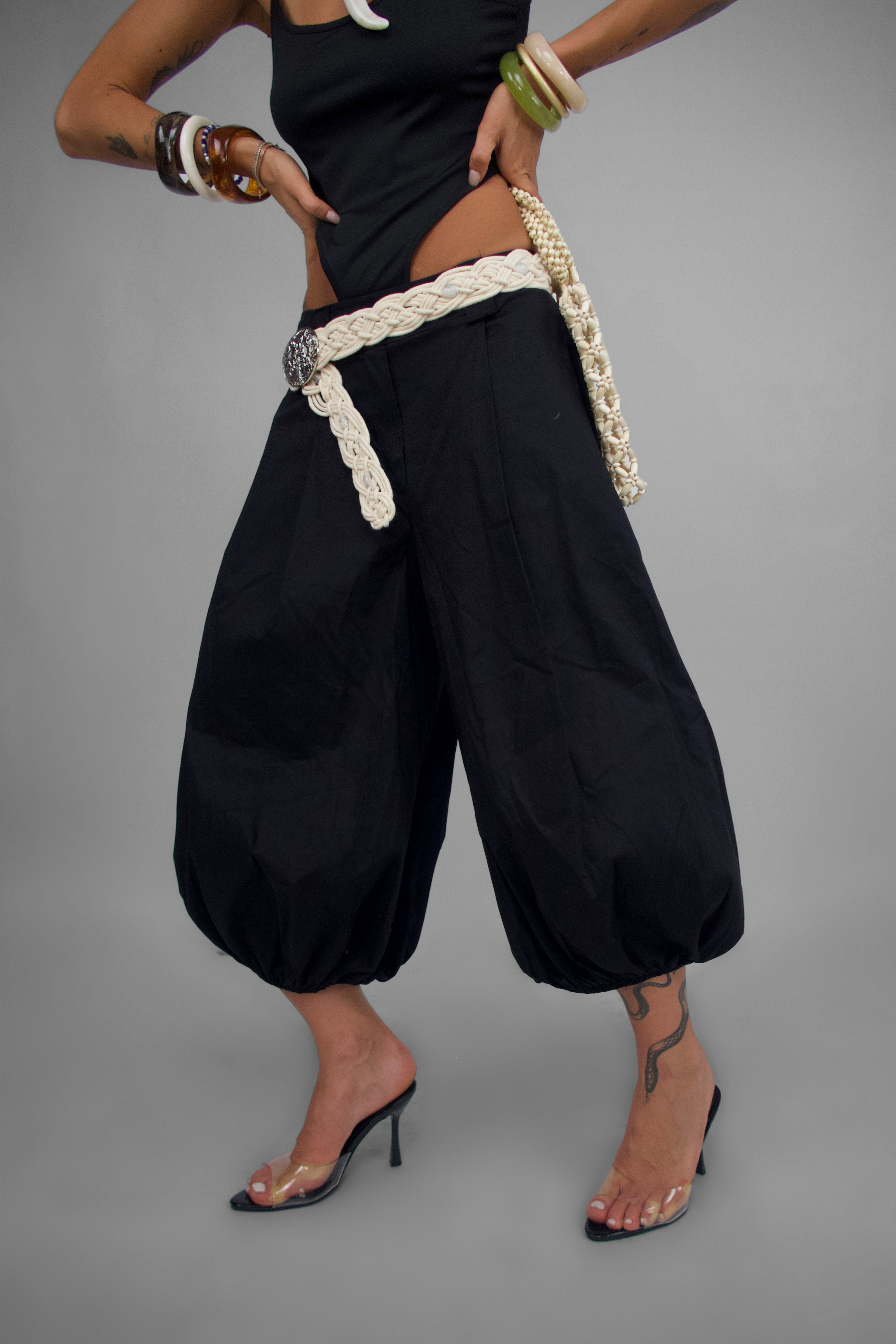 Pantalone Cuffed Resort-Black