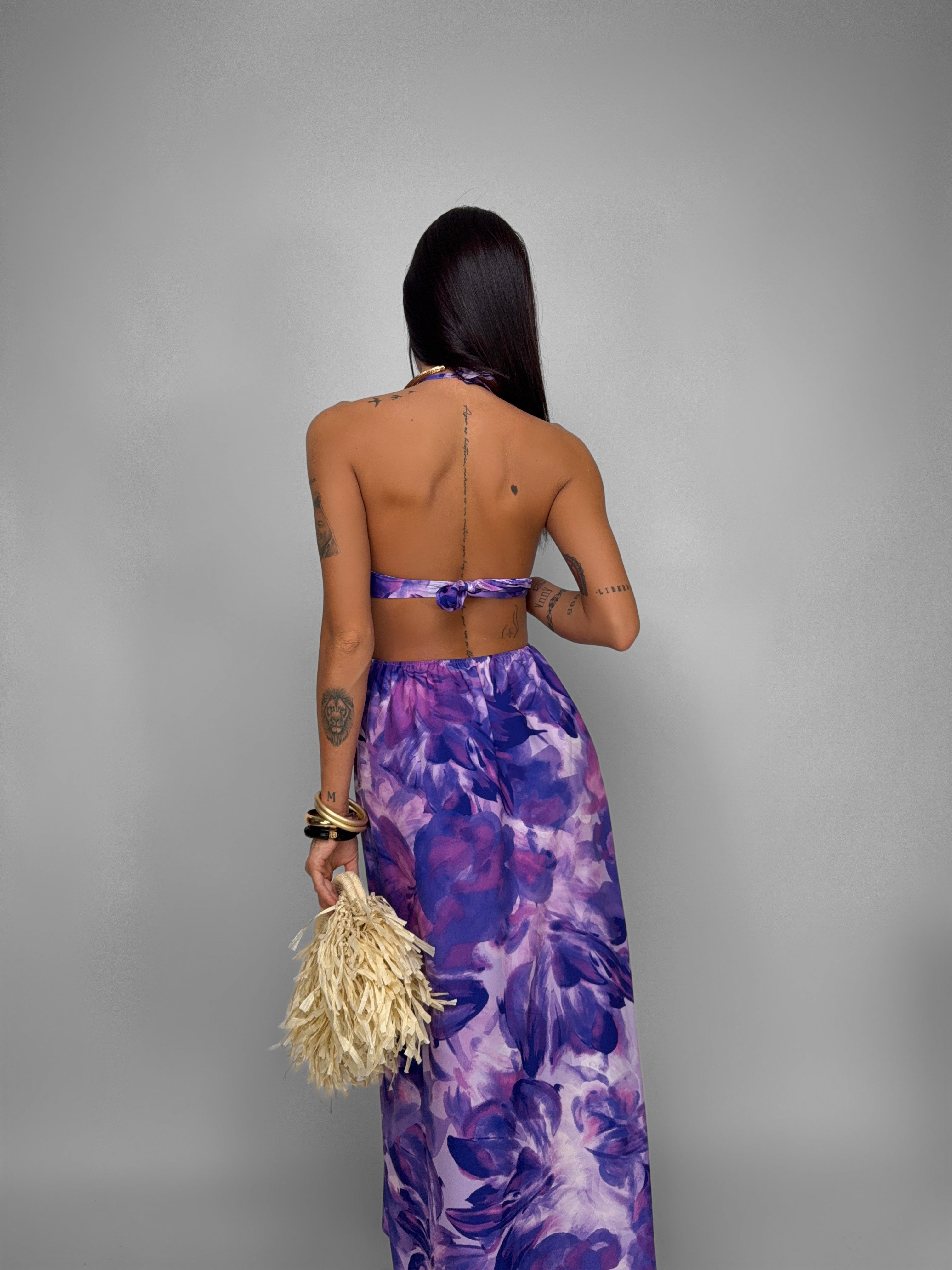 Abito Tropical Ring-Purple