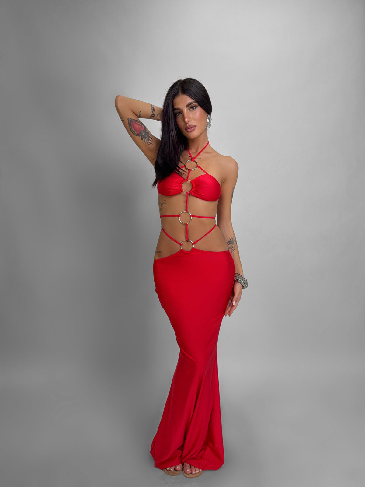 Abito Ring Accent-Red