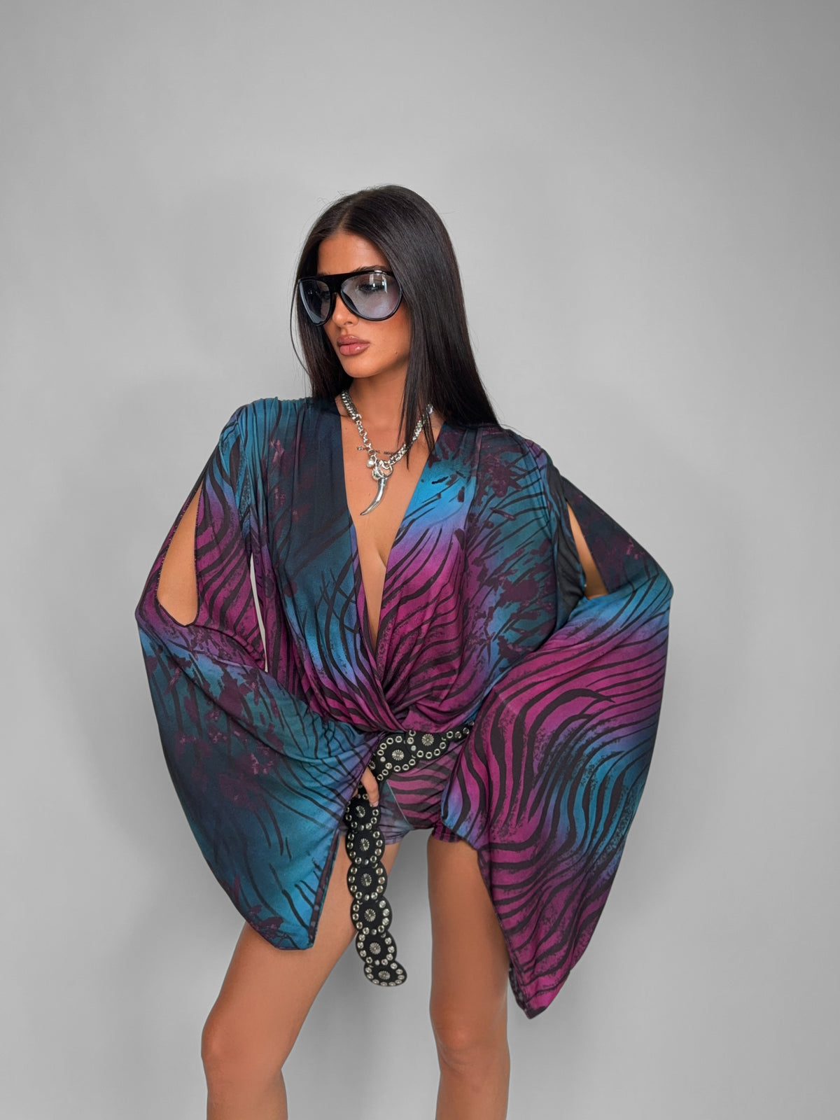 Abito Palm Paradise-Red