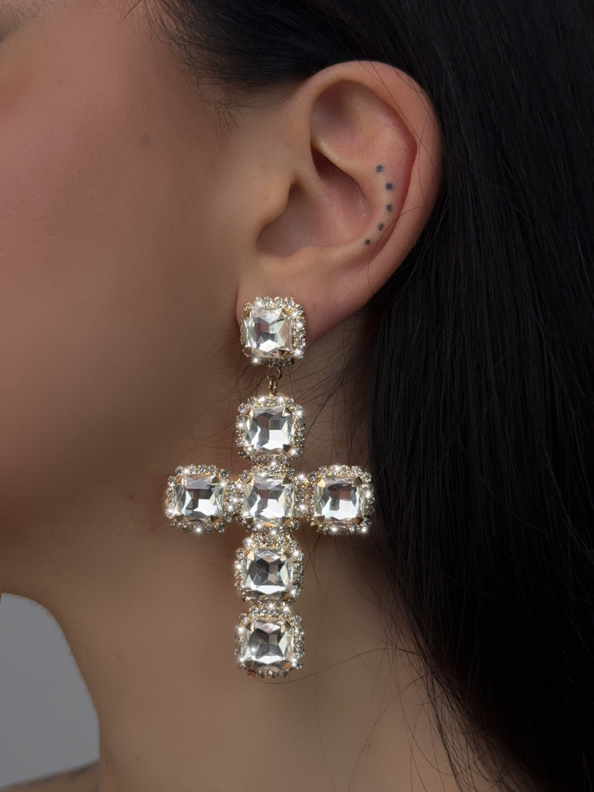 Platinum Crux Earrings