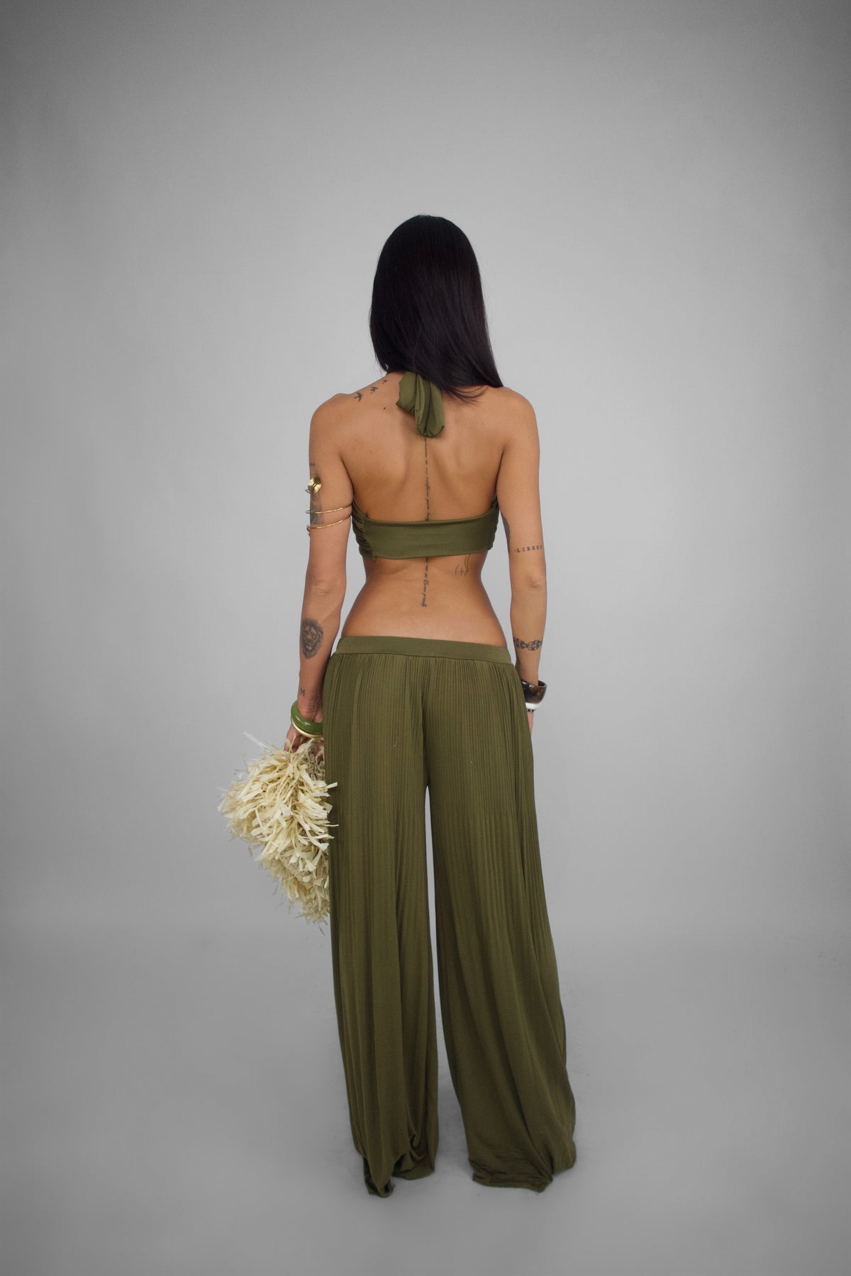 Tuta Pleated Wrap-Green