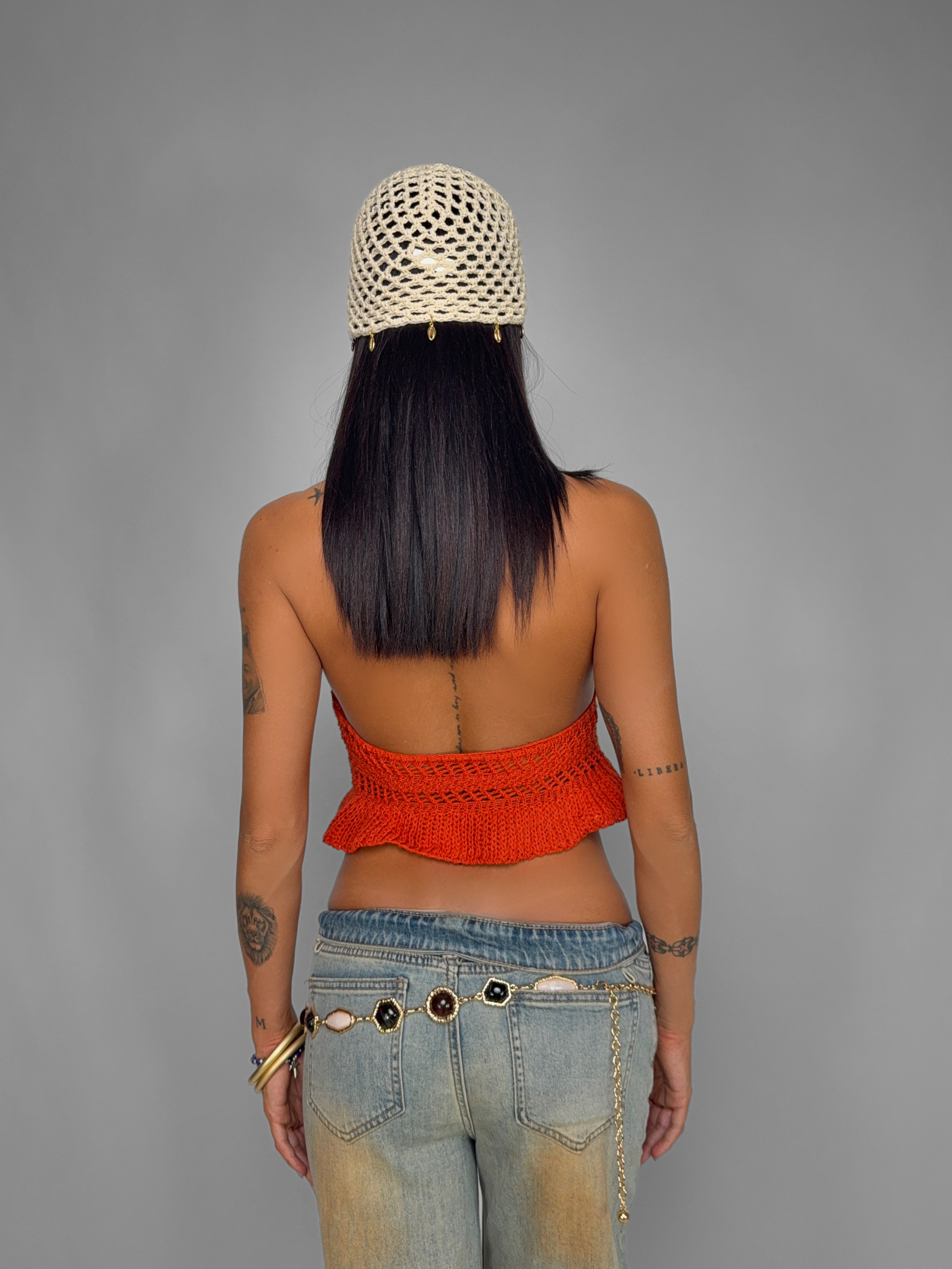 Top Candy Crochet-Orange