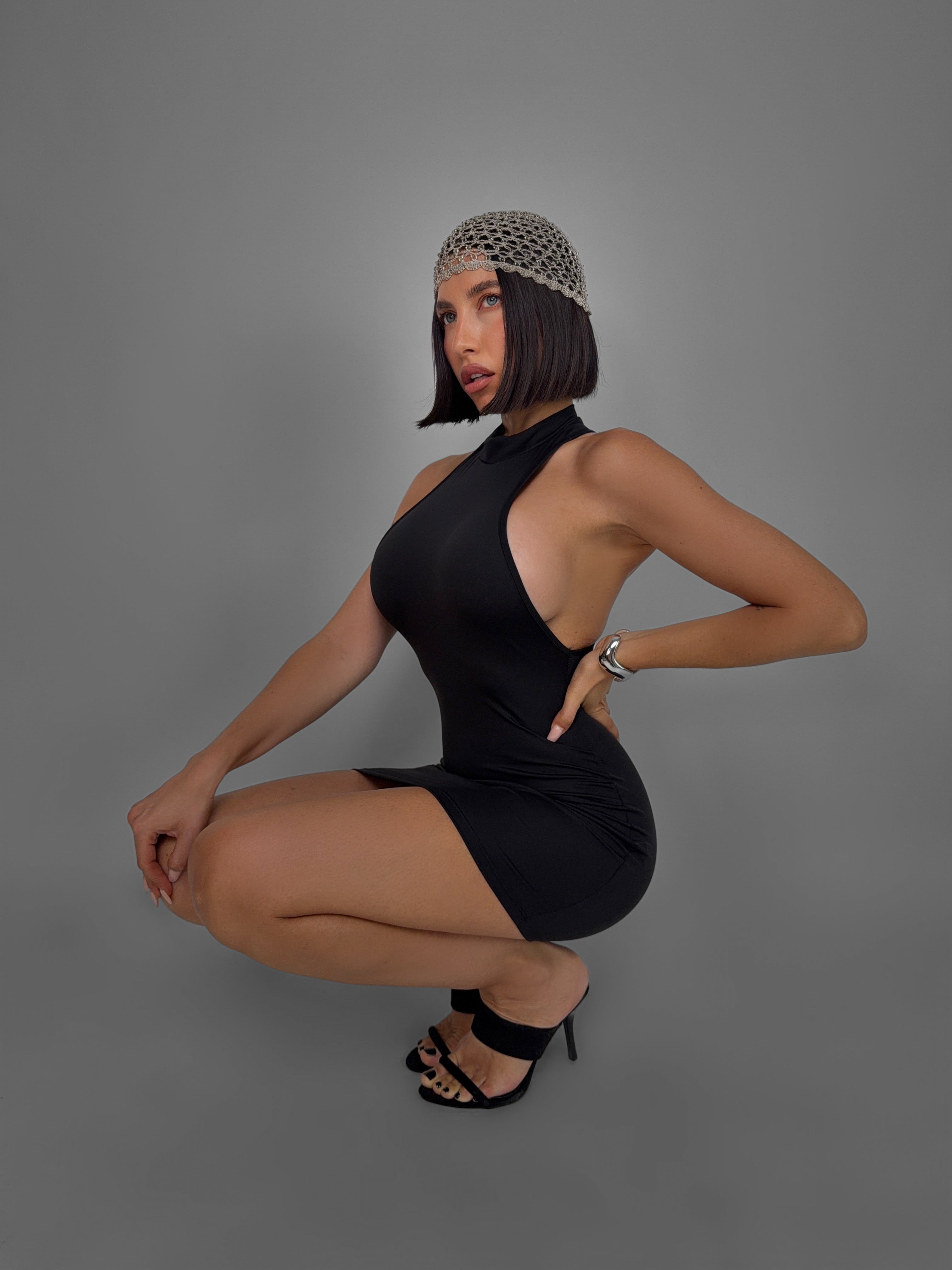 Abito Halter Neck-Black