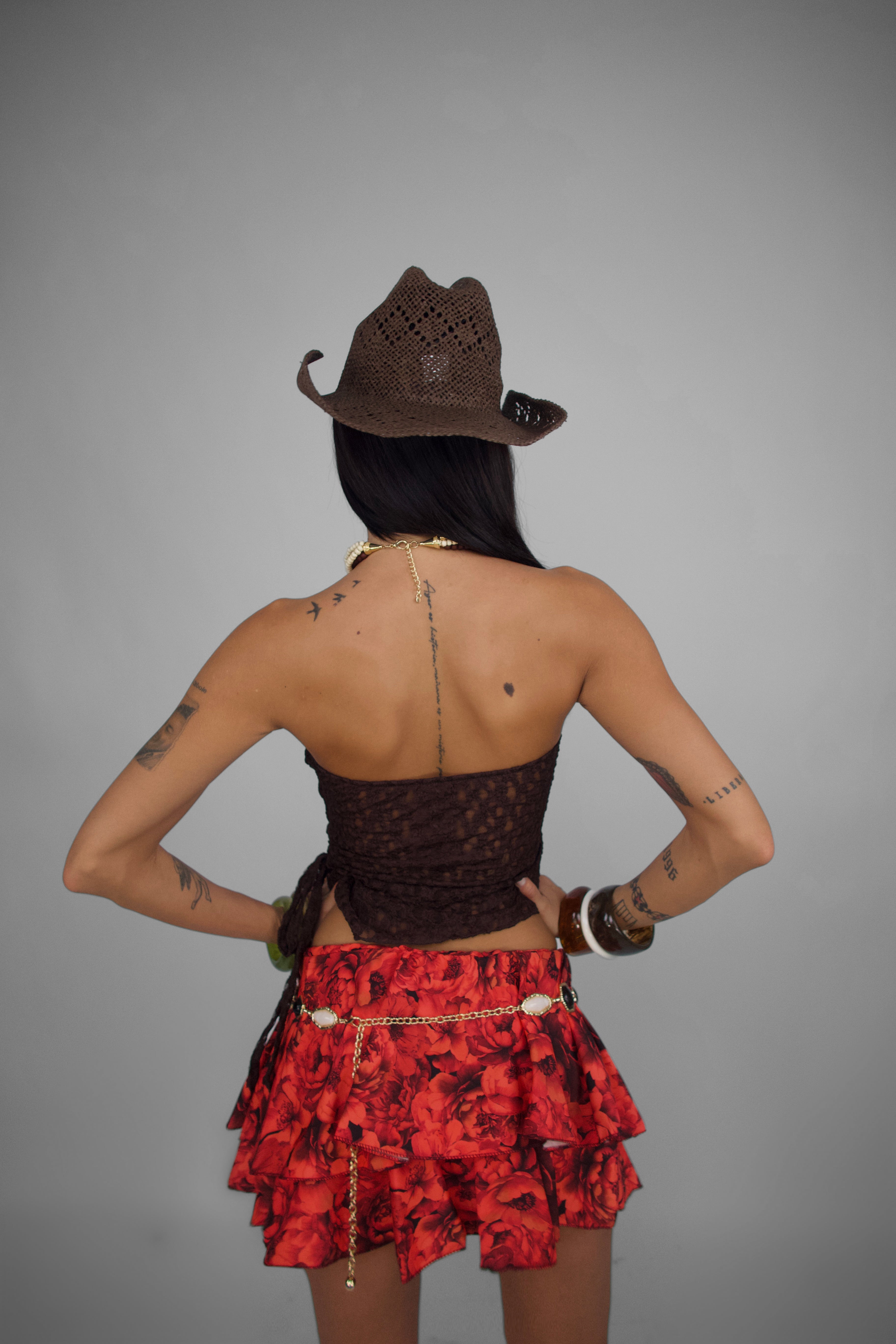 Top in pizzo scollo all'americana - Bianco