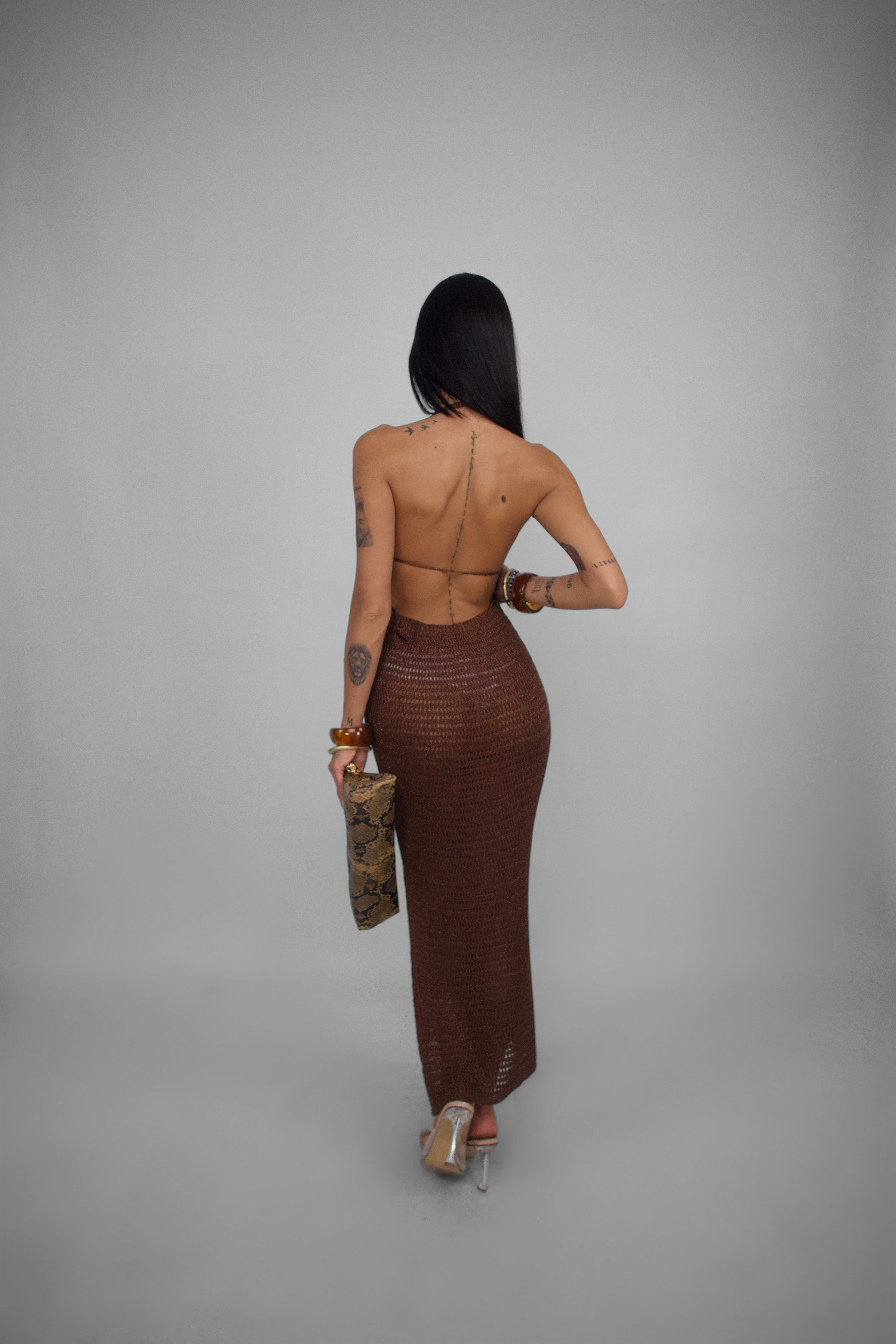 Abito Luxe Sparkling-Brown