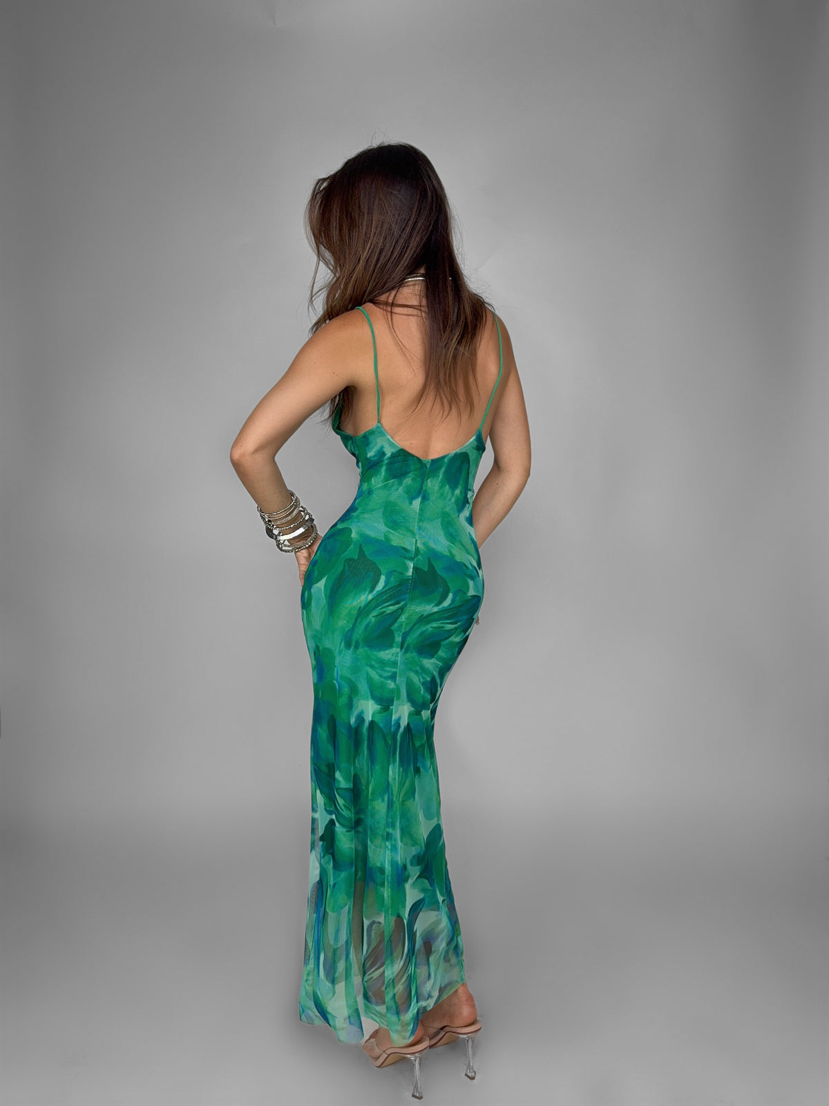 Abito Sleek Melange-Green