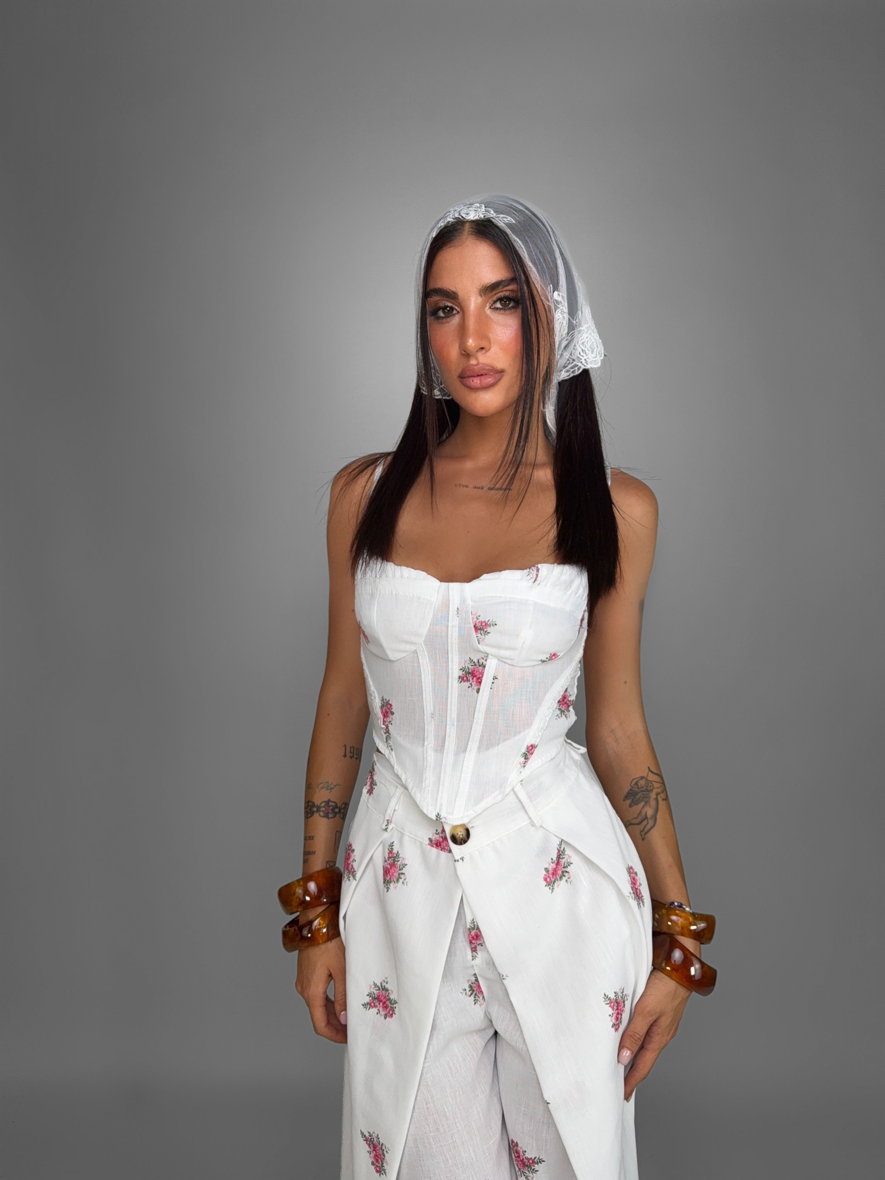 Completo Tiny Floral-White