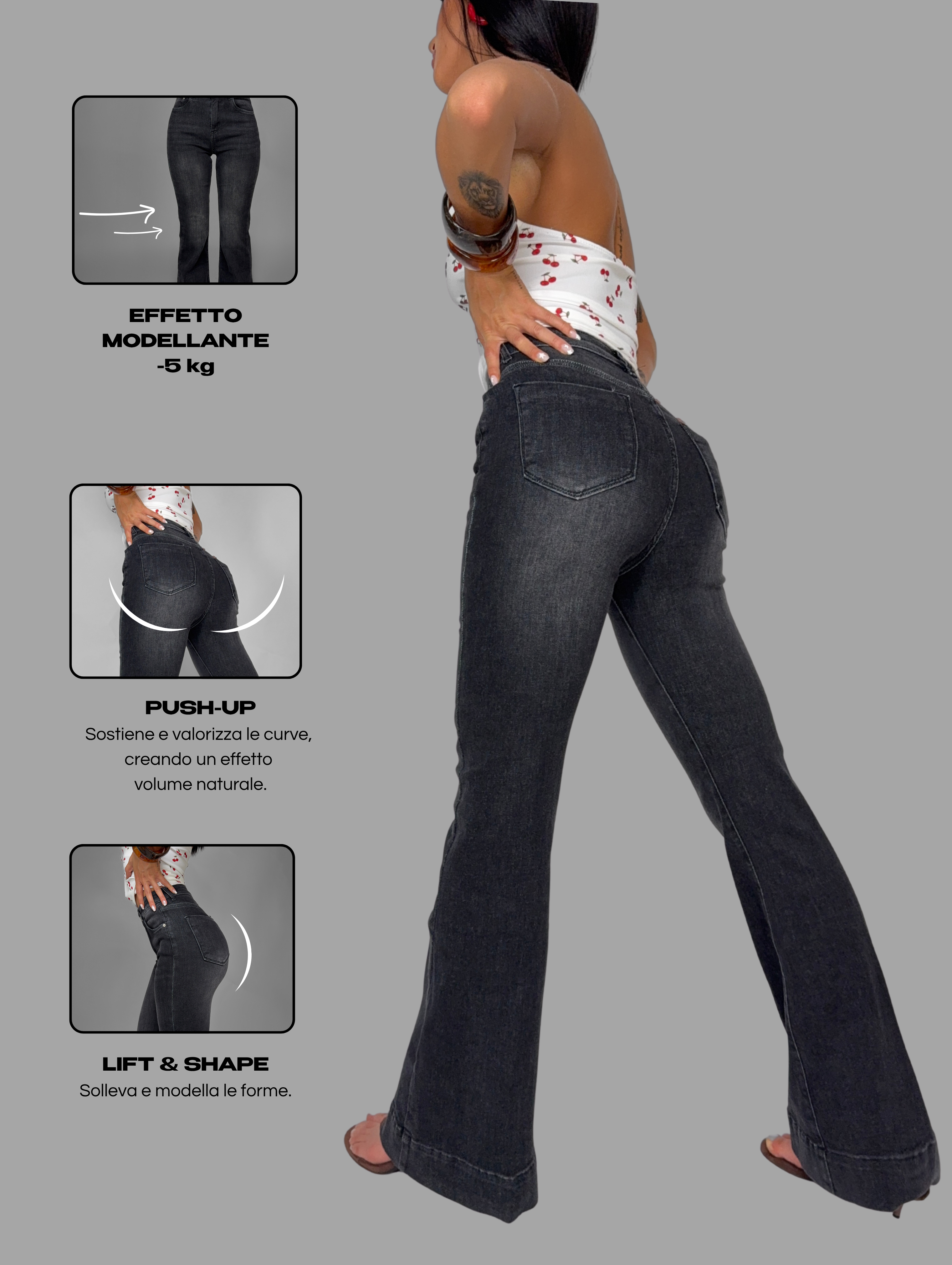Jeans Sculpting -5kg - Dark Grey