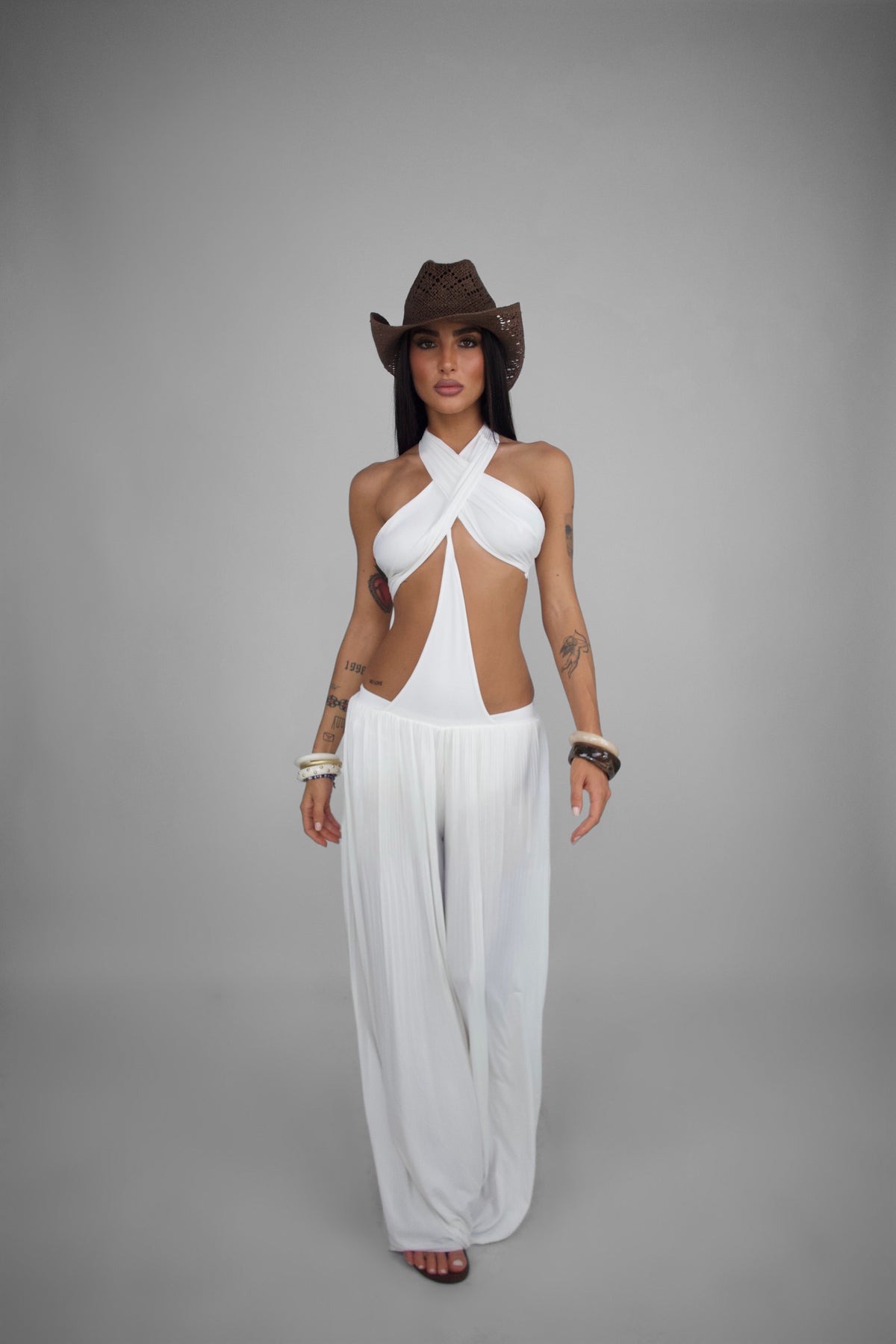 Tuta Pleated Wrap-White