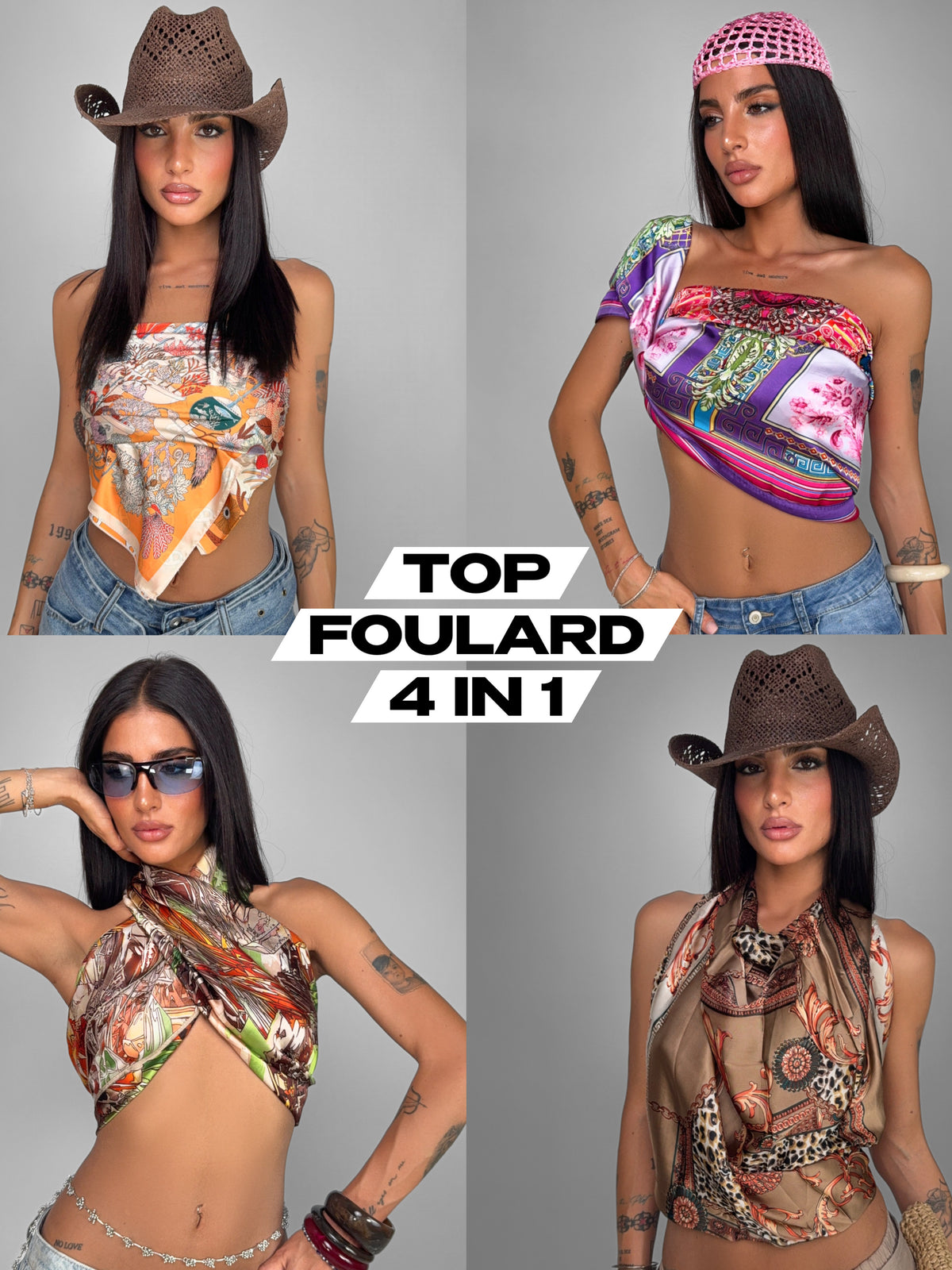 Top Foulard 4 In 1