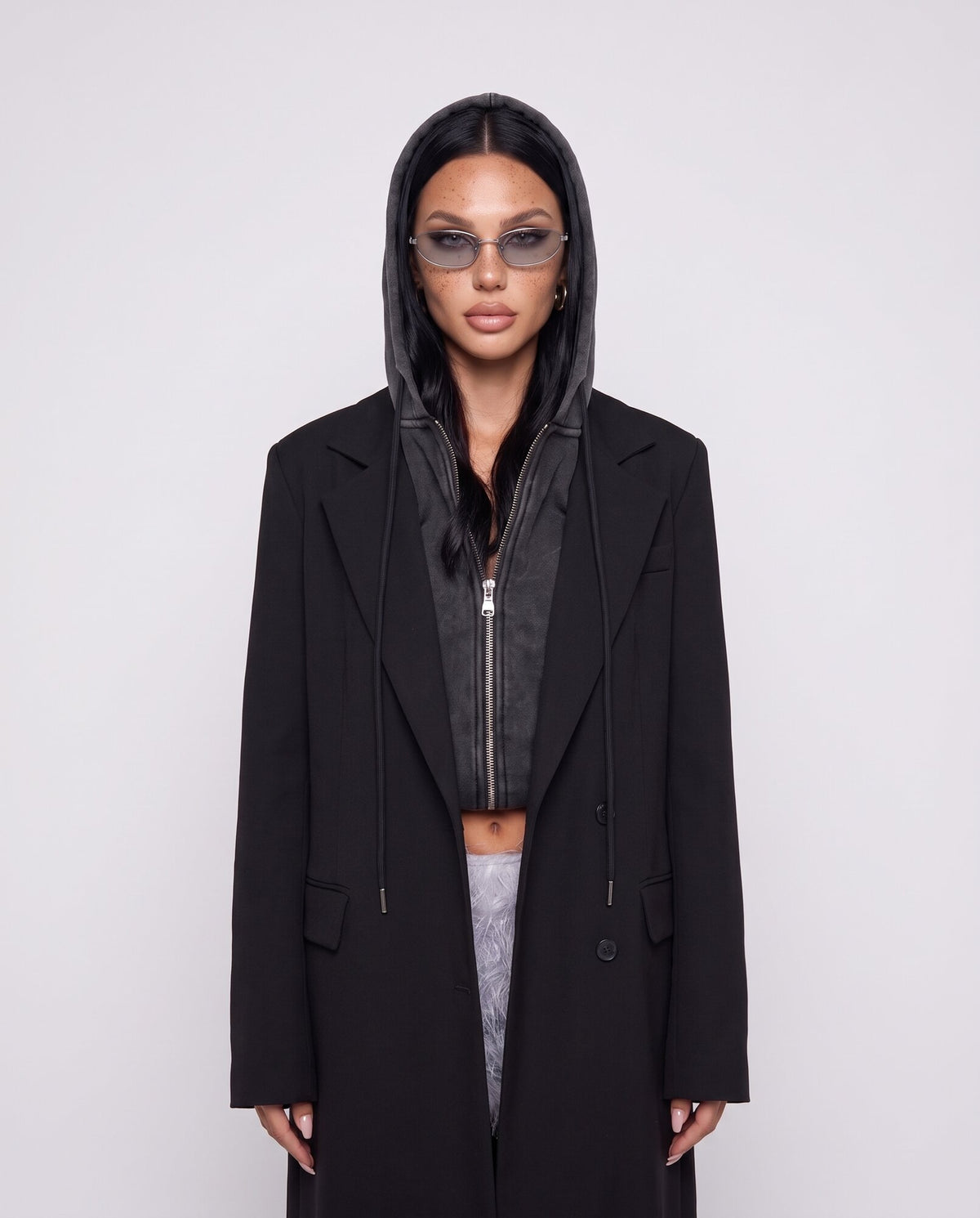 Blazer Long Shape-Black