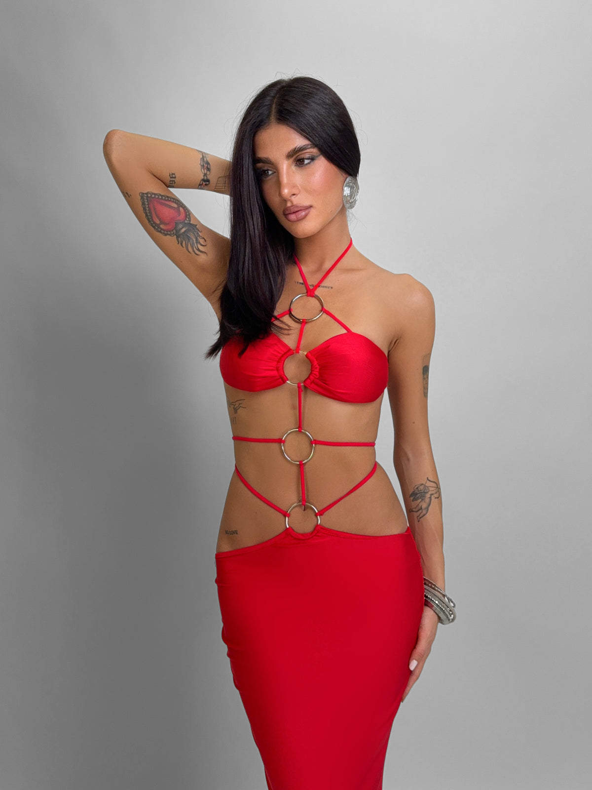 Abito Ring Accent-Red