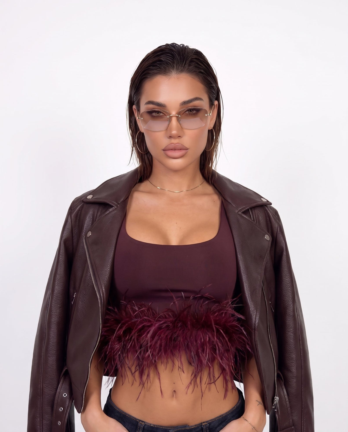 Top Feather Touch-Cherry Red