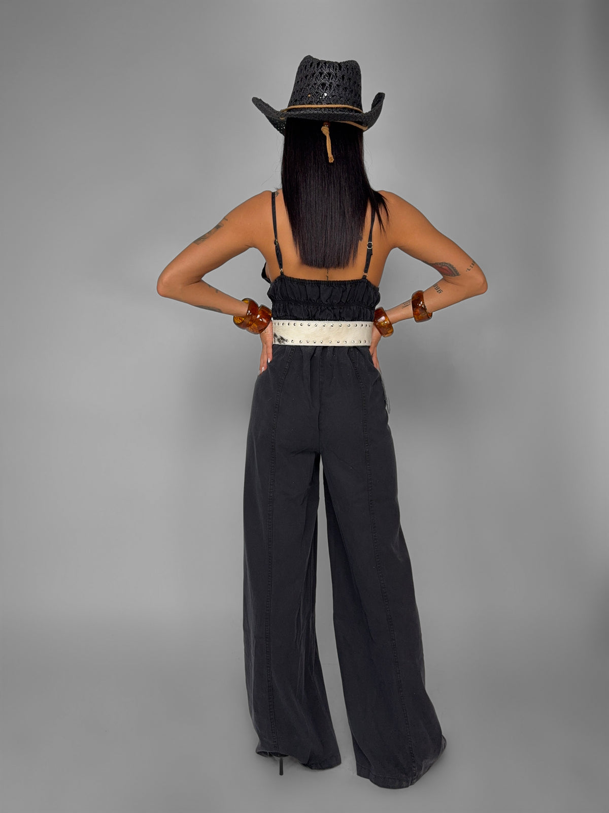 Tuta Denim Effect-Black