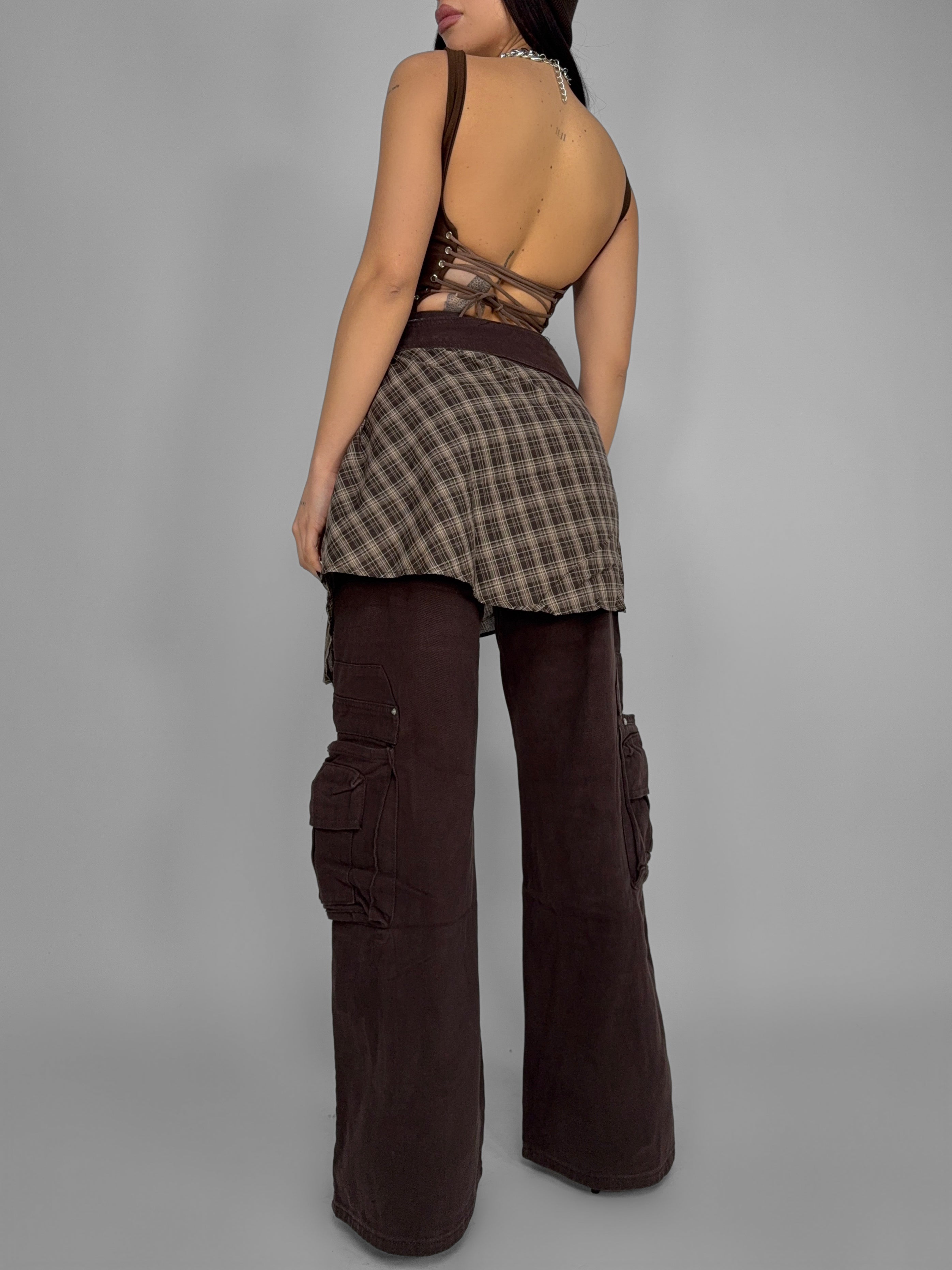 Cargo Denim Skirt