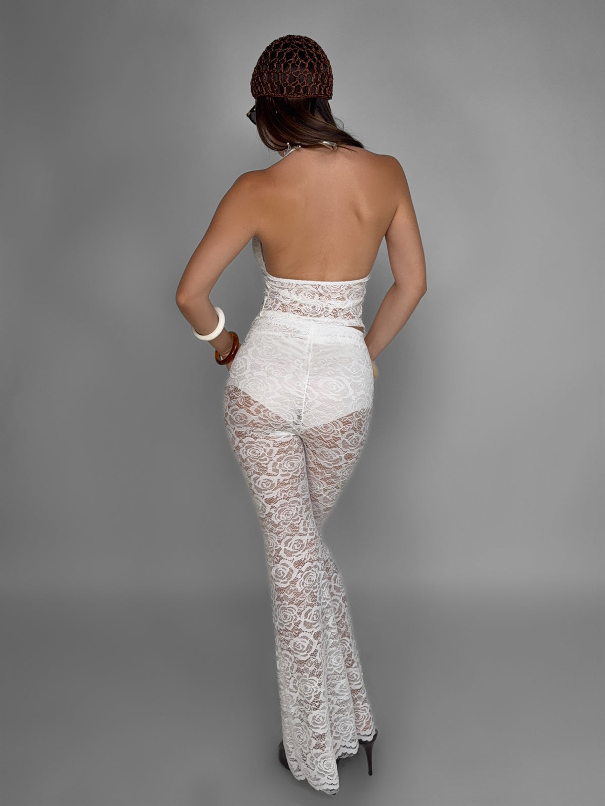 Completo Rose Lace-White
