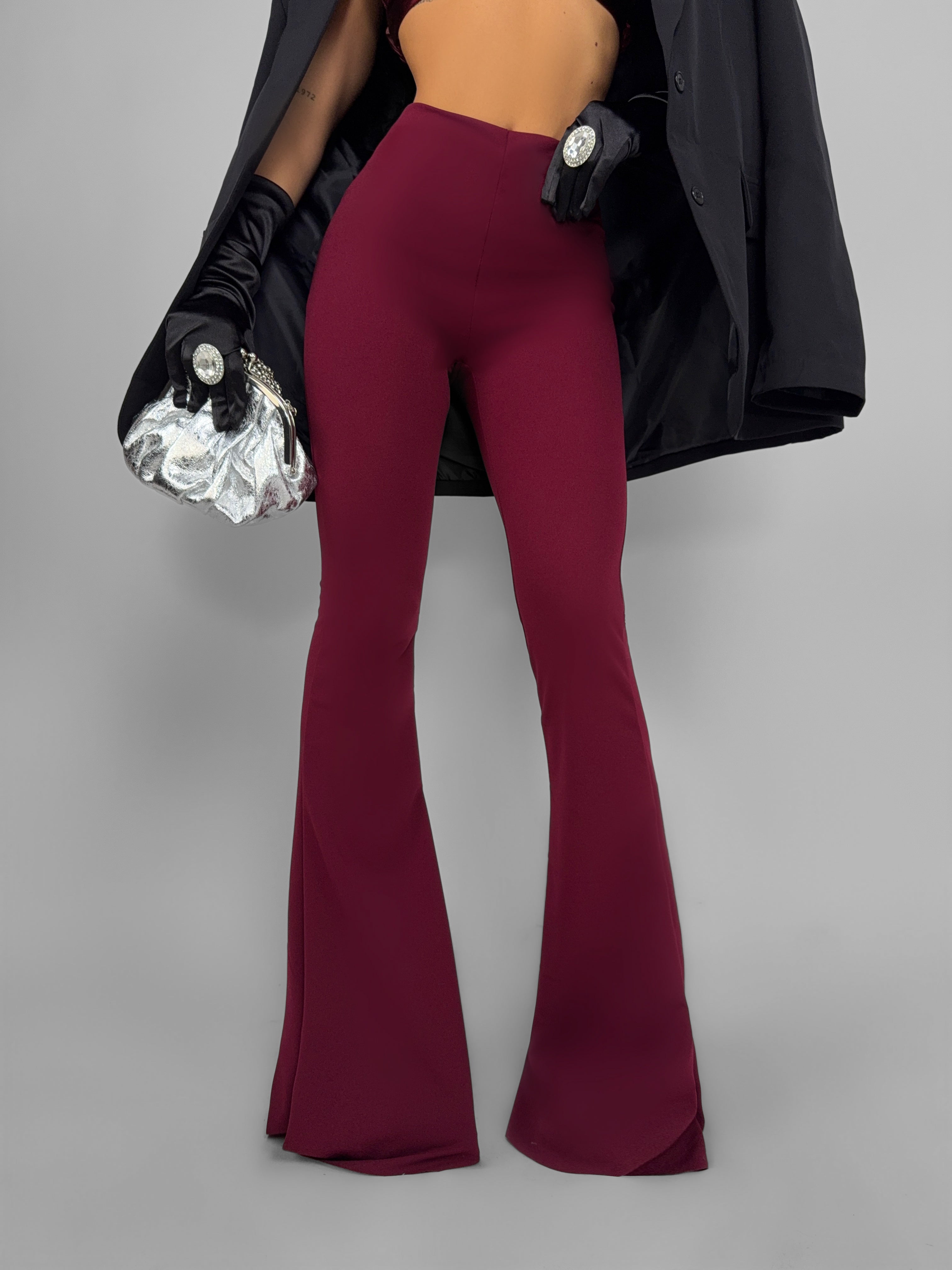 Pantalone Wide Leg - Cherry red