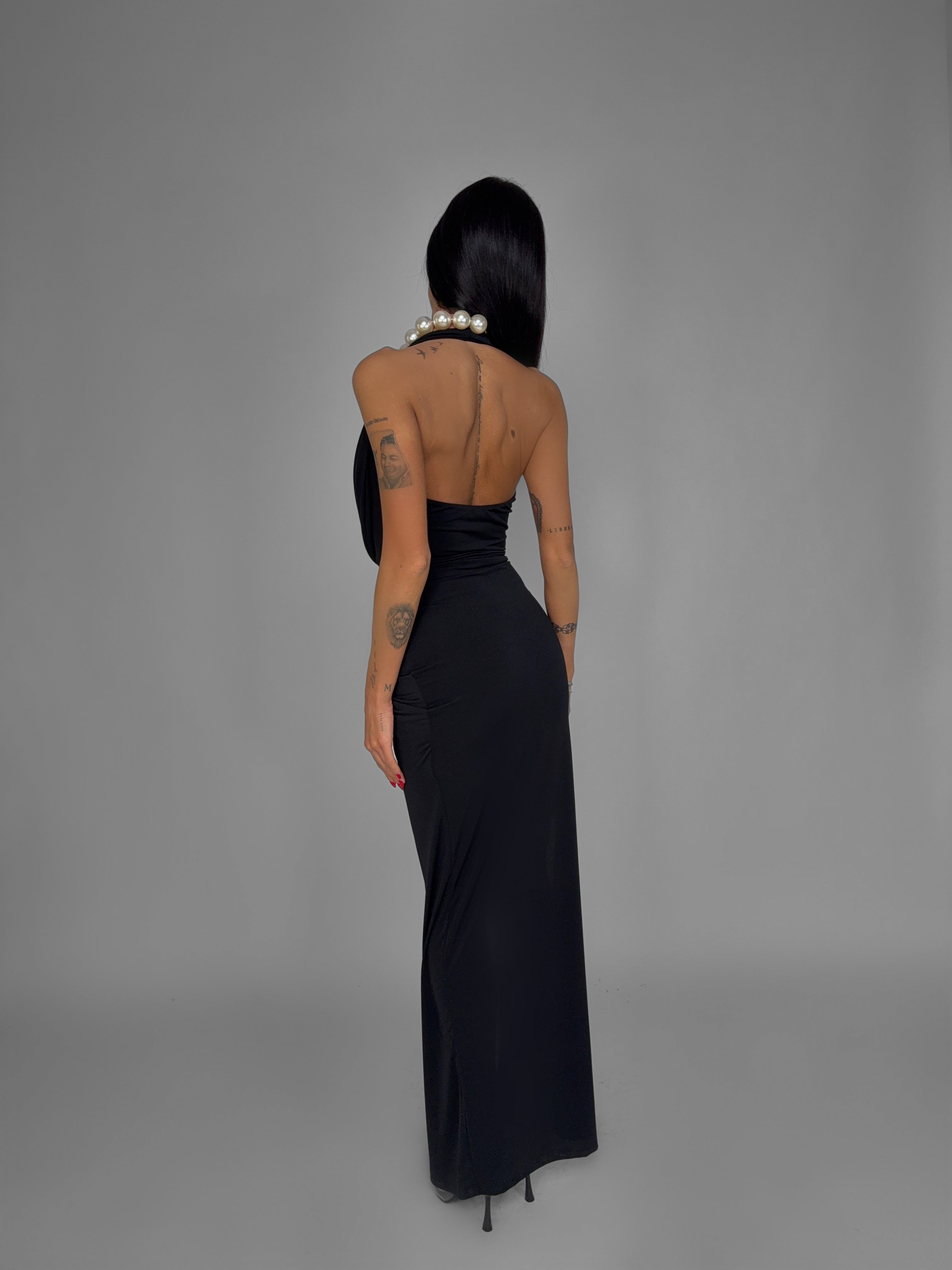 Siren Slit Dress - Black