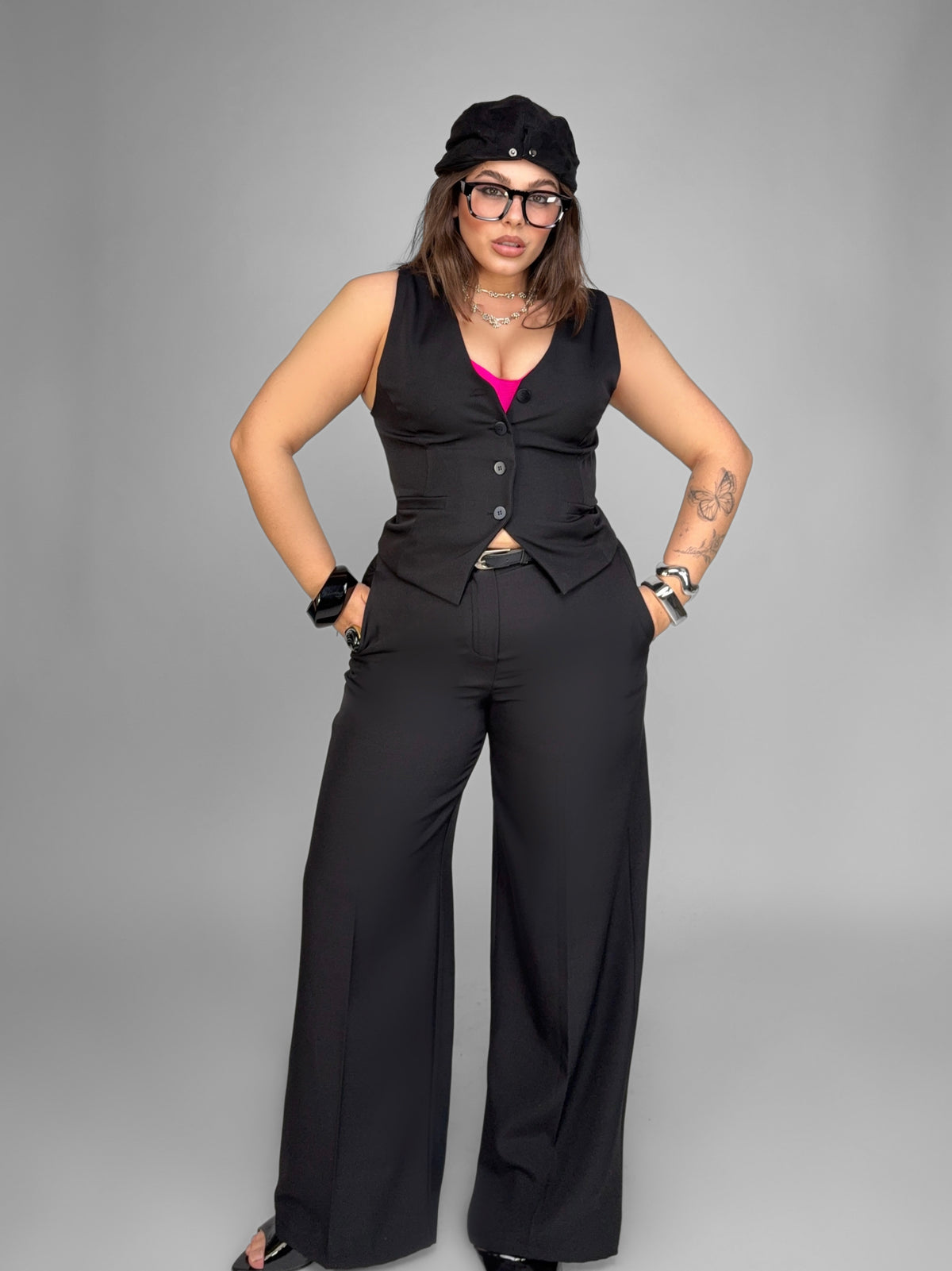 CURVY FIT - Completo Statement-Black