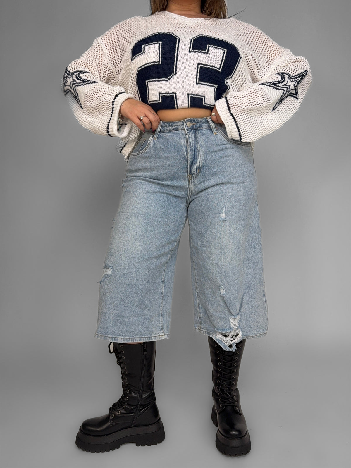 CURVY FIT - Bermuda Sunny Denim