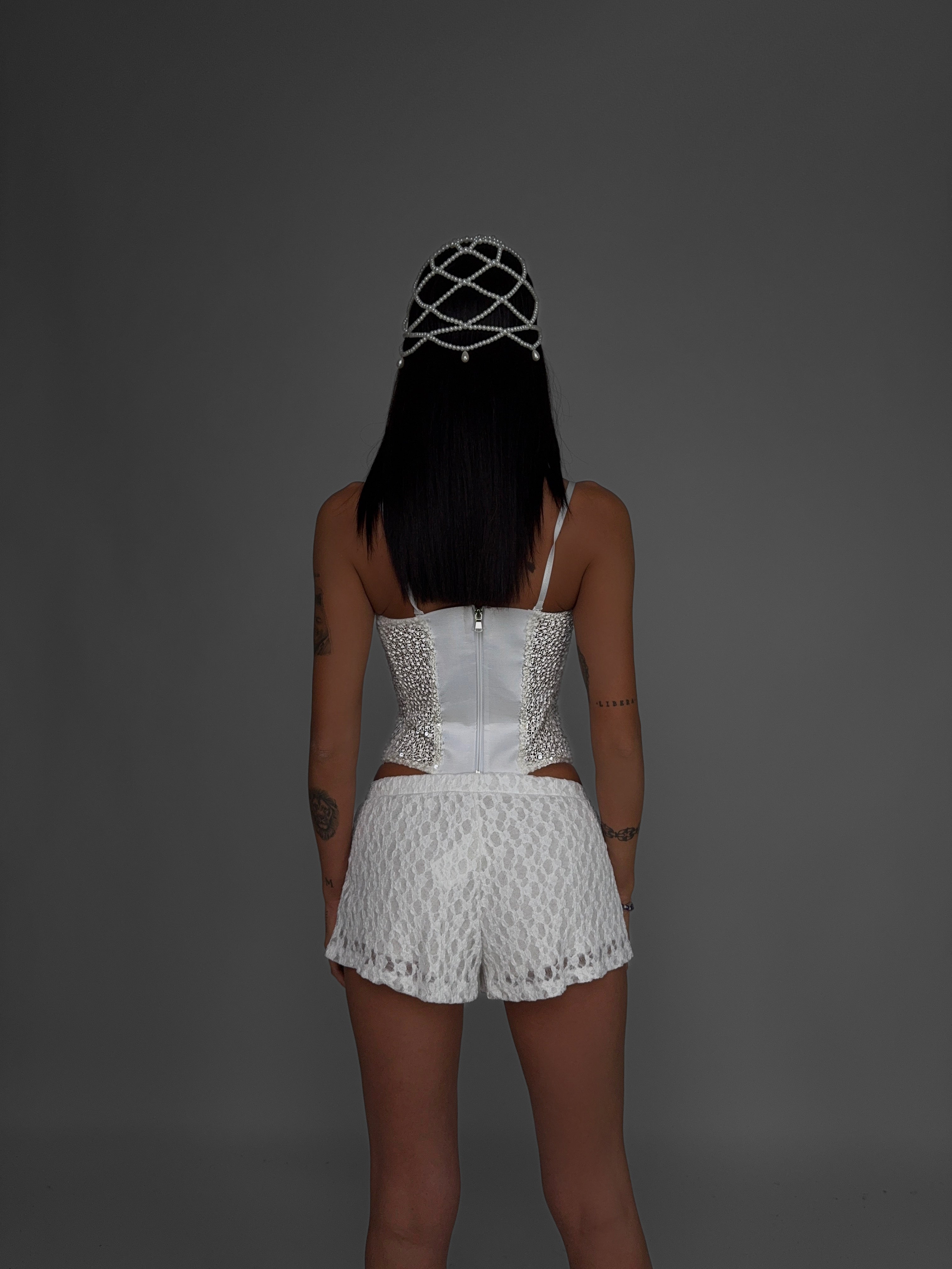 Shorts Classic Lace-White