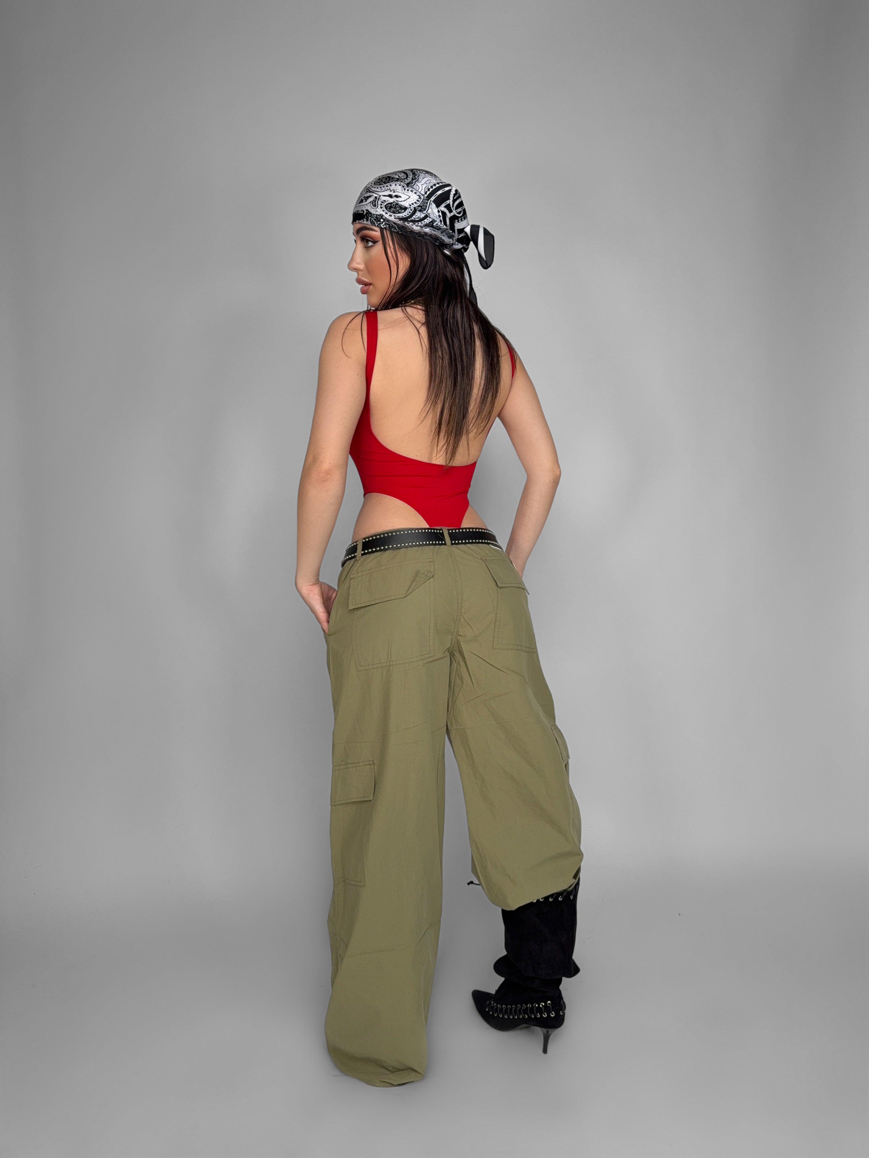 Green Parachute Trousers