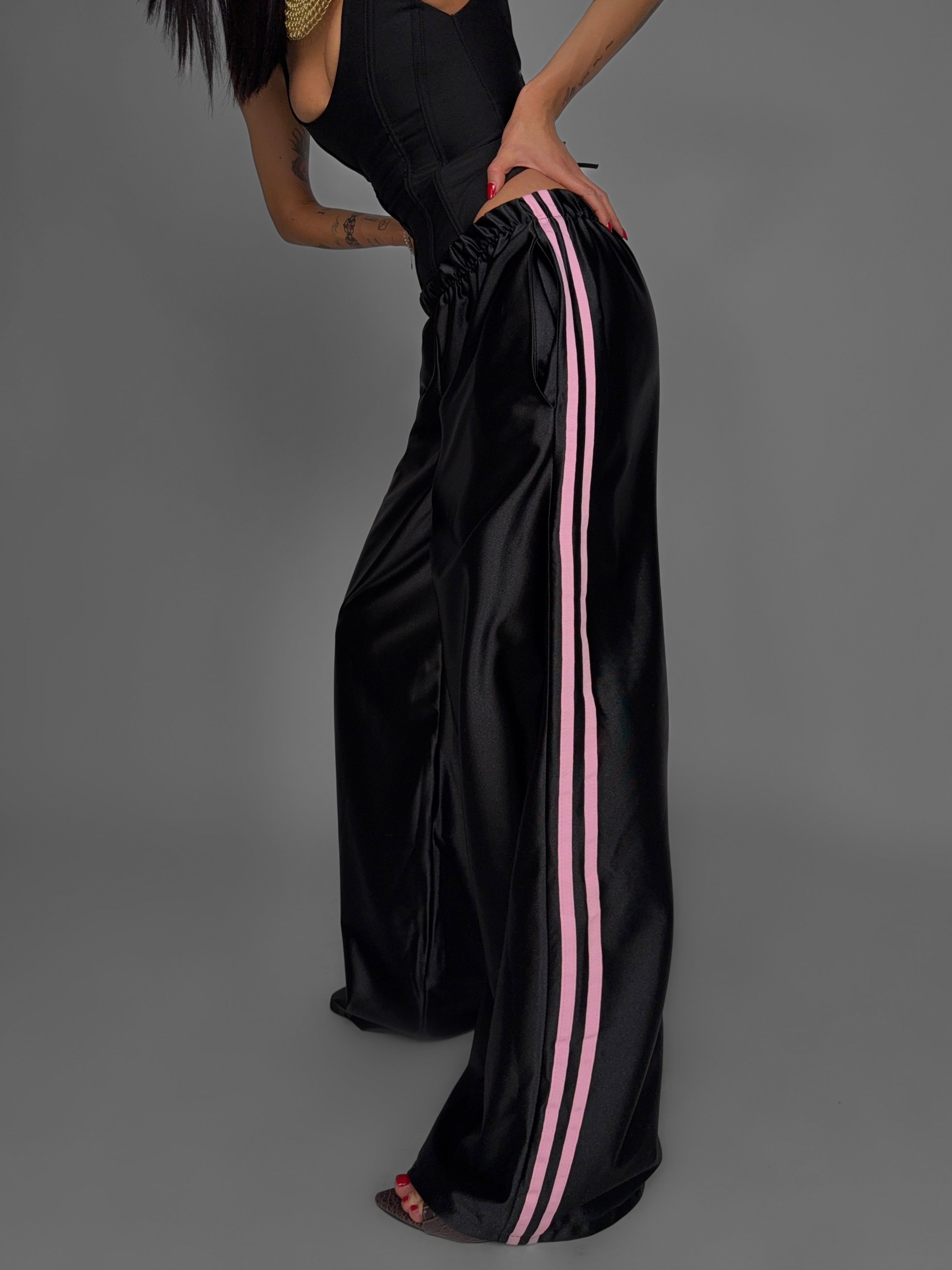 Pantalone Shiny Side-Black