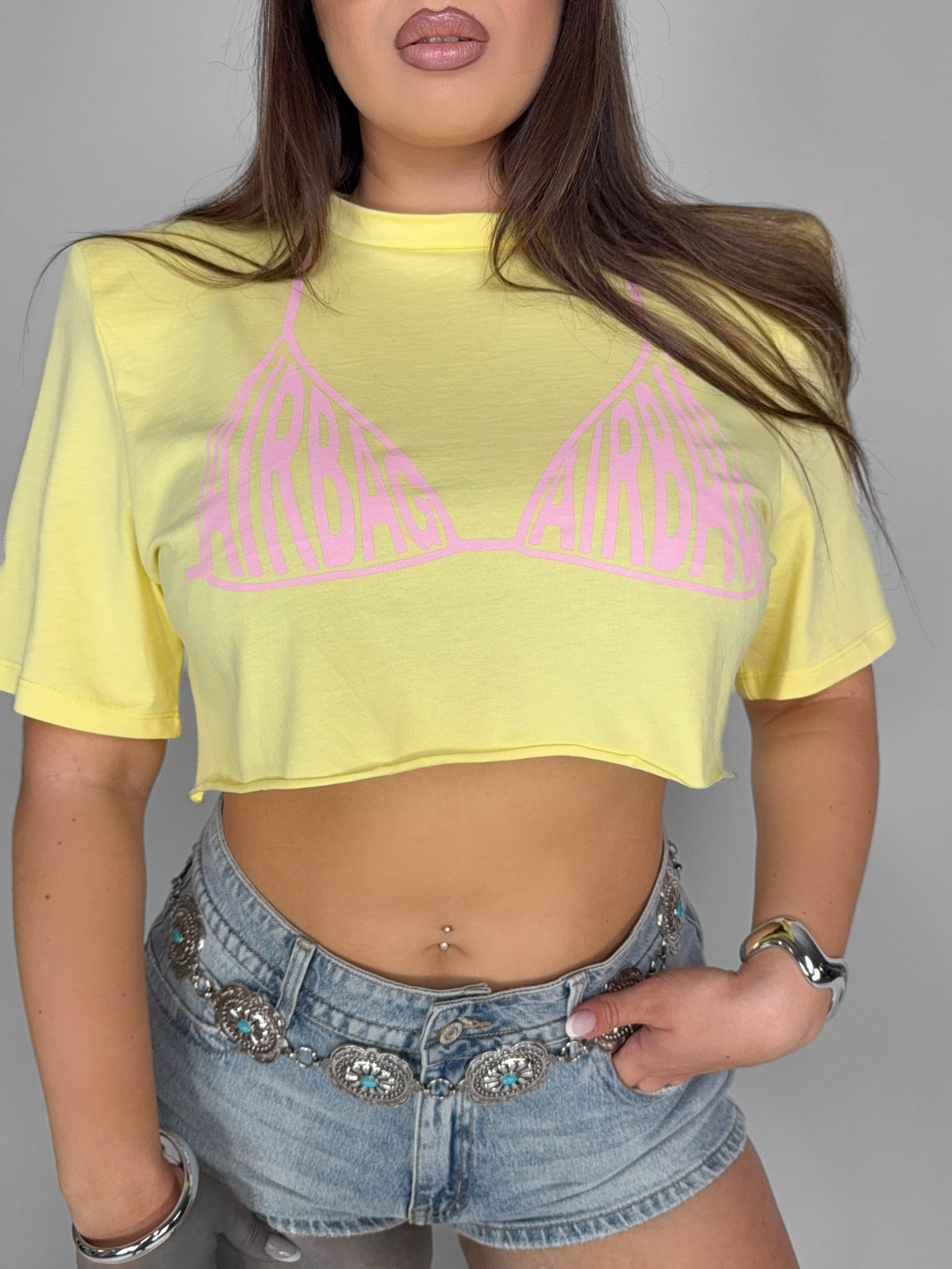 CURVY FIT - Bold Airbag Top - Yellow
