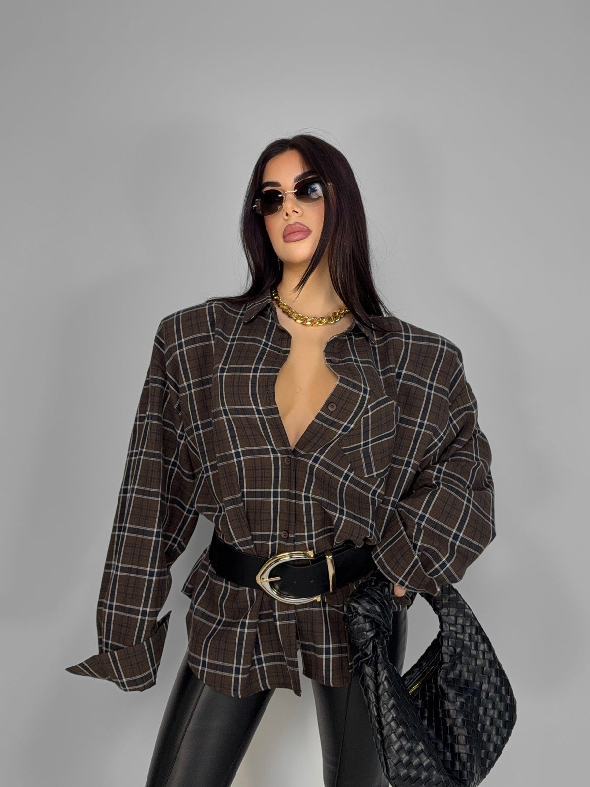 Camicia Rustic Tartan-Brown
