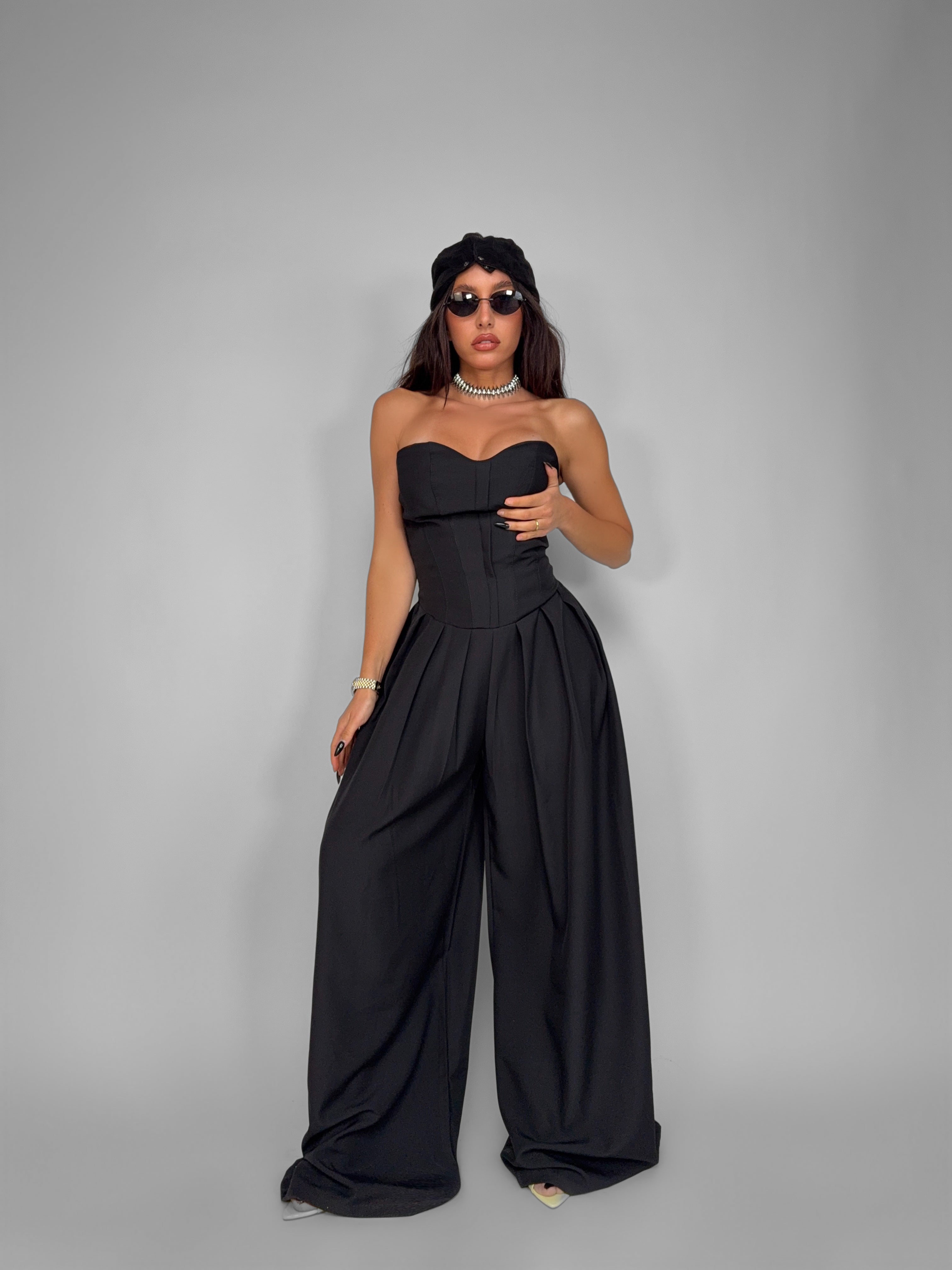 Tuta Strapless-Black