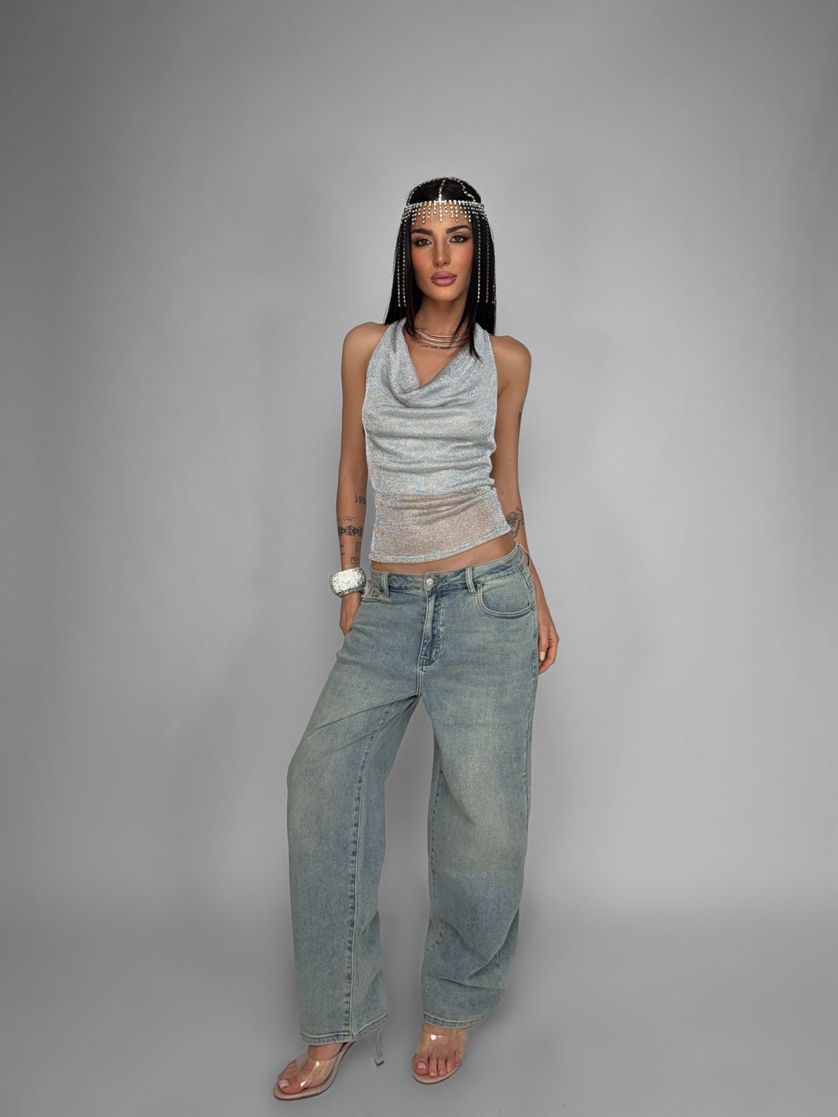 Total Look Velour Grey