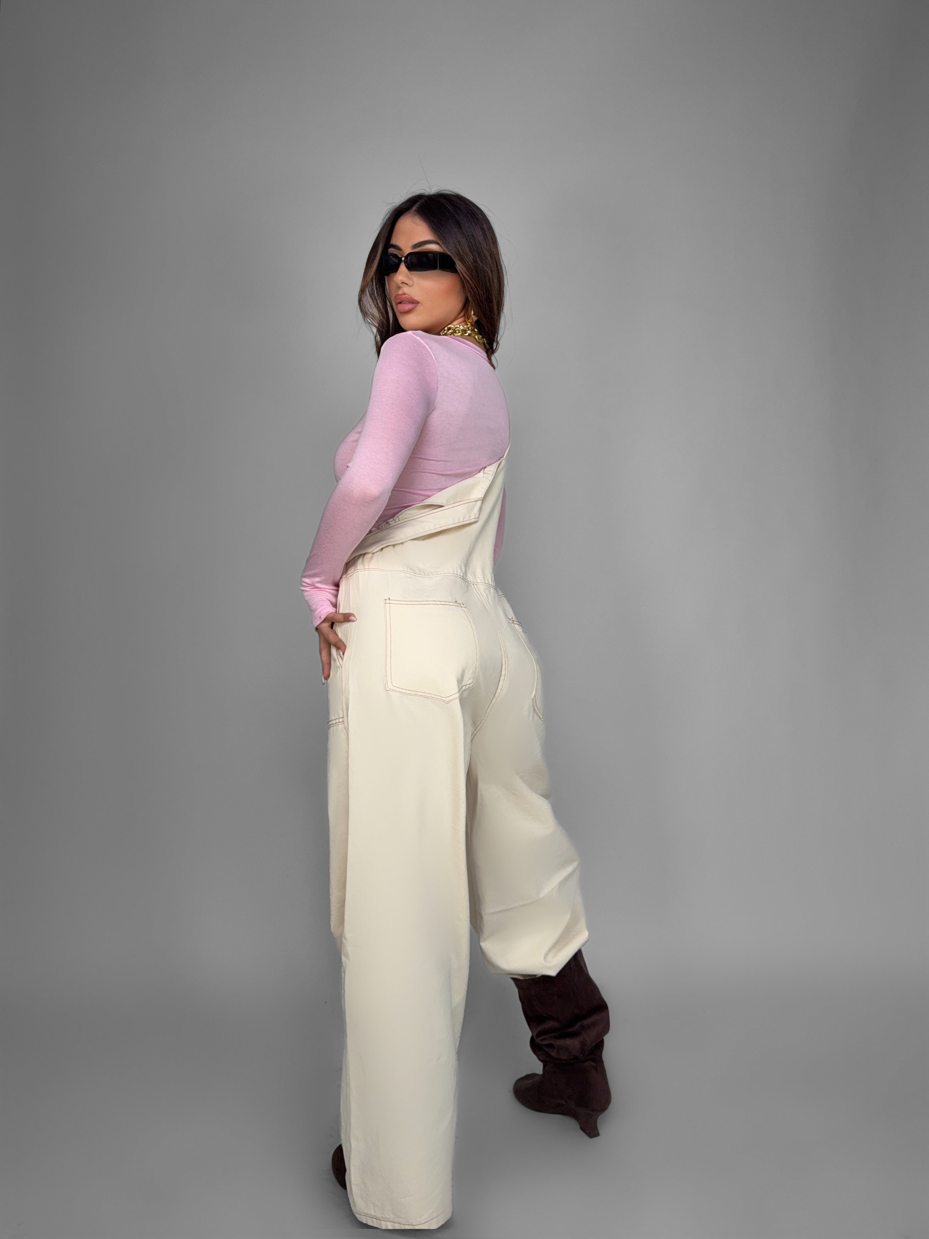 Cloud Cream Dungarees