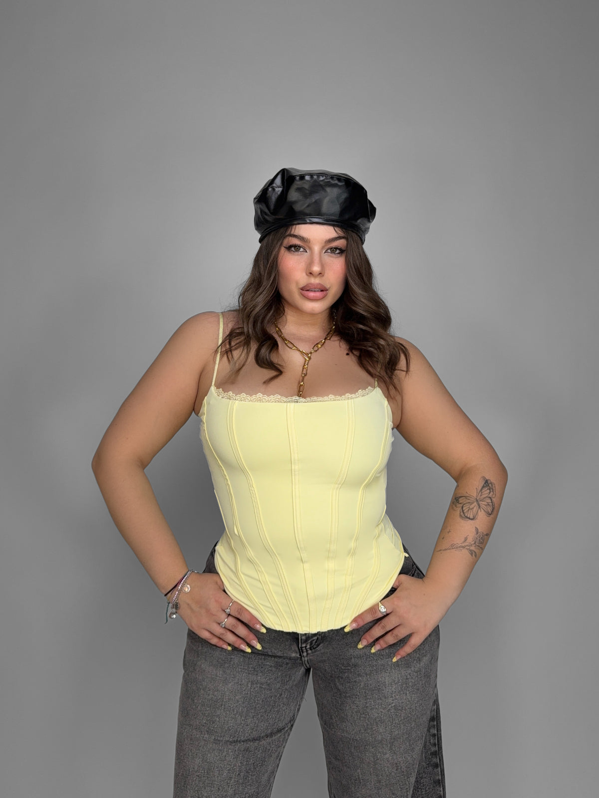CURVY FIT - Top Obsession-Yellow