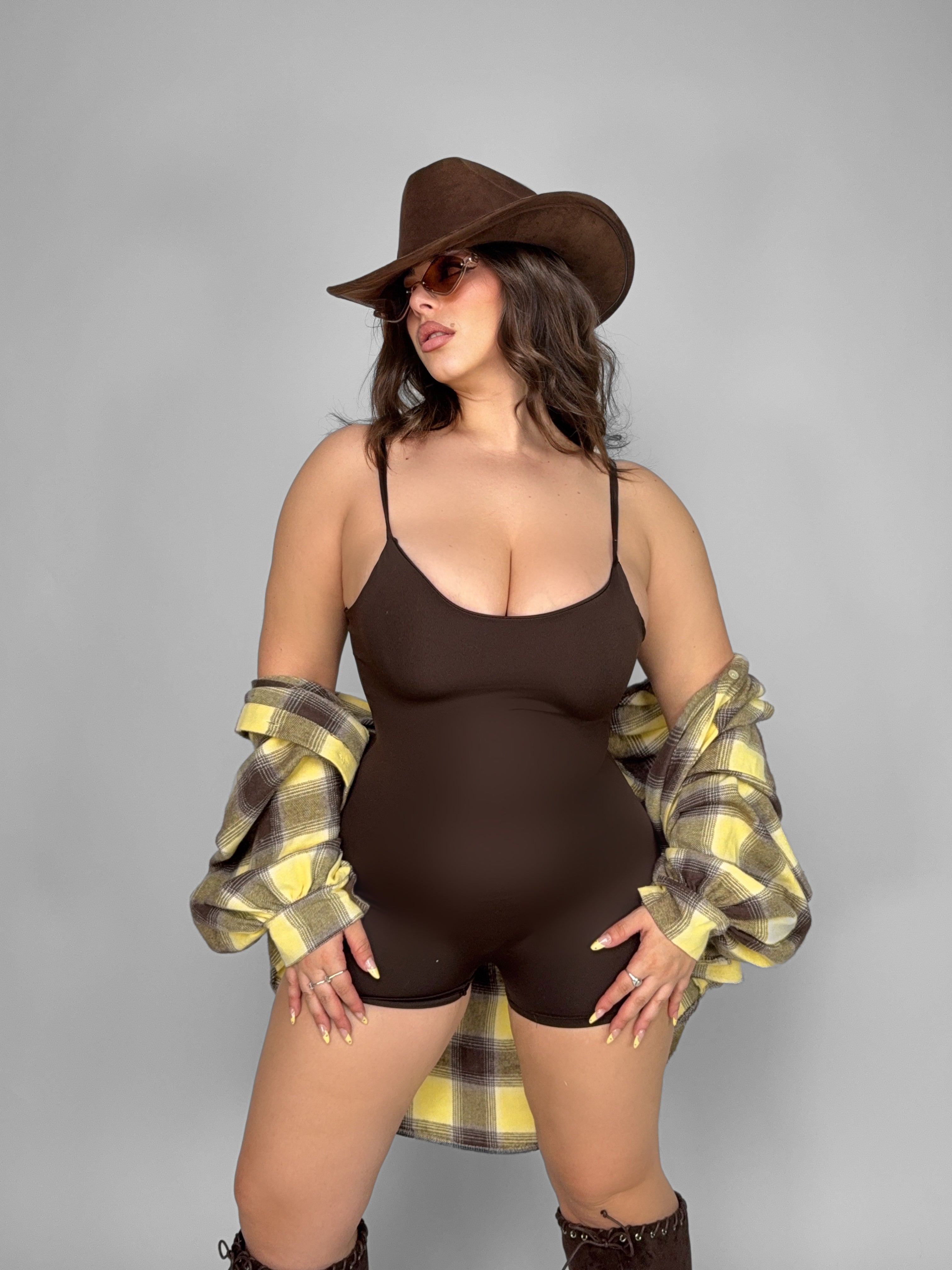 CURVY FIT - Minimalist-Brown Jumpsuit