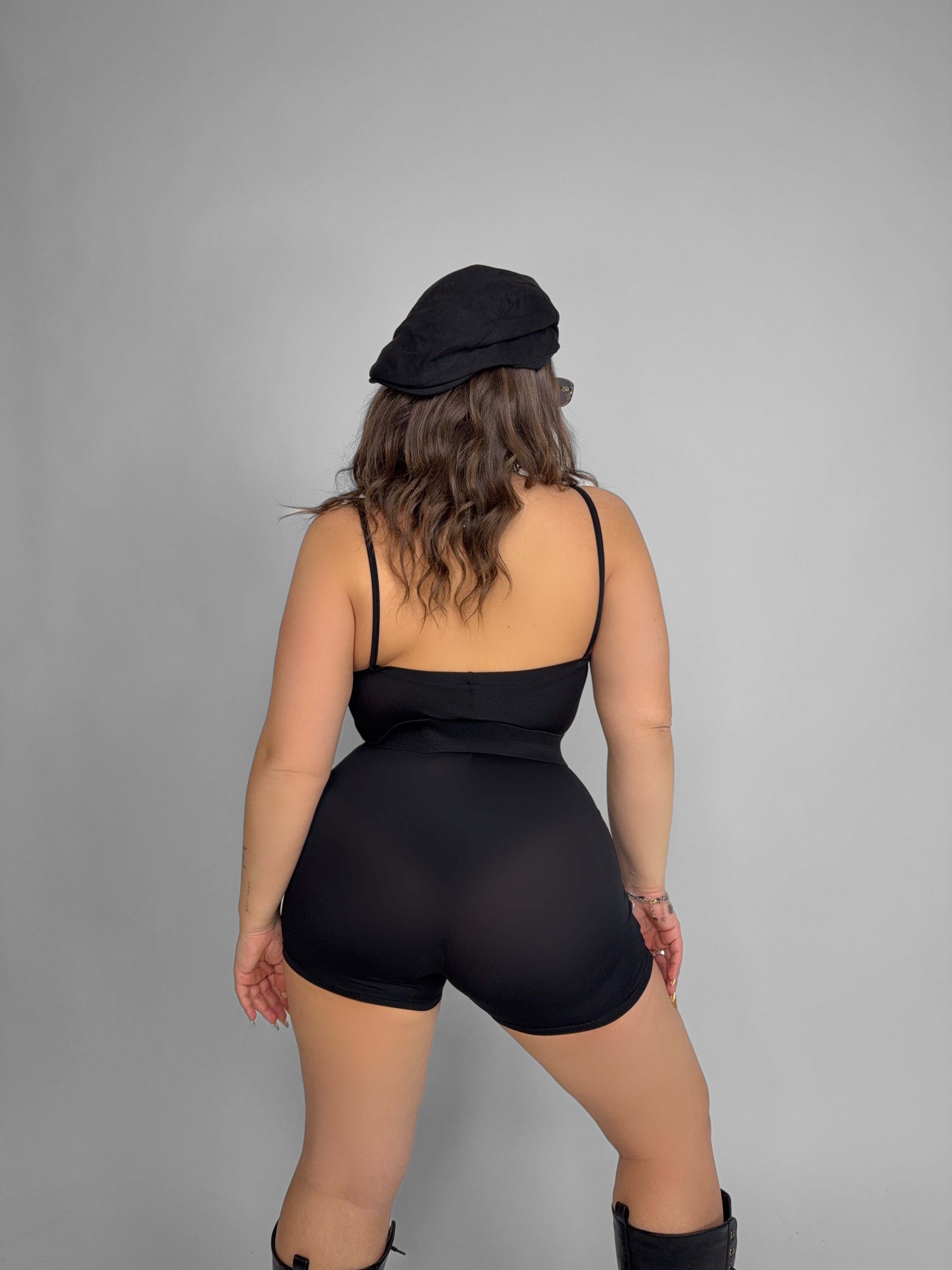 CURVY FIT - Minimalist Black Jumpsuit