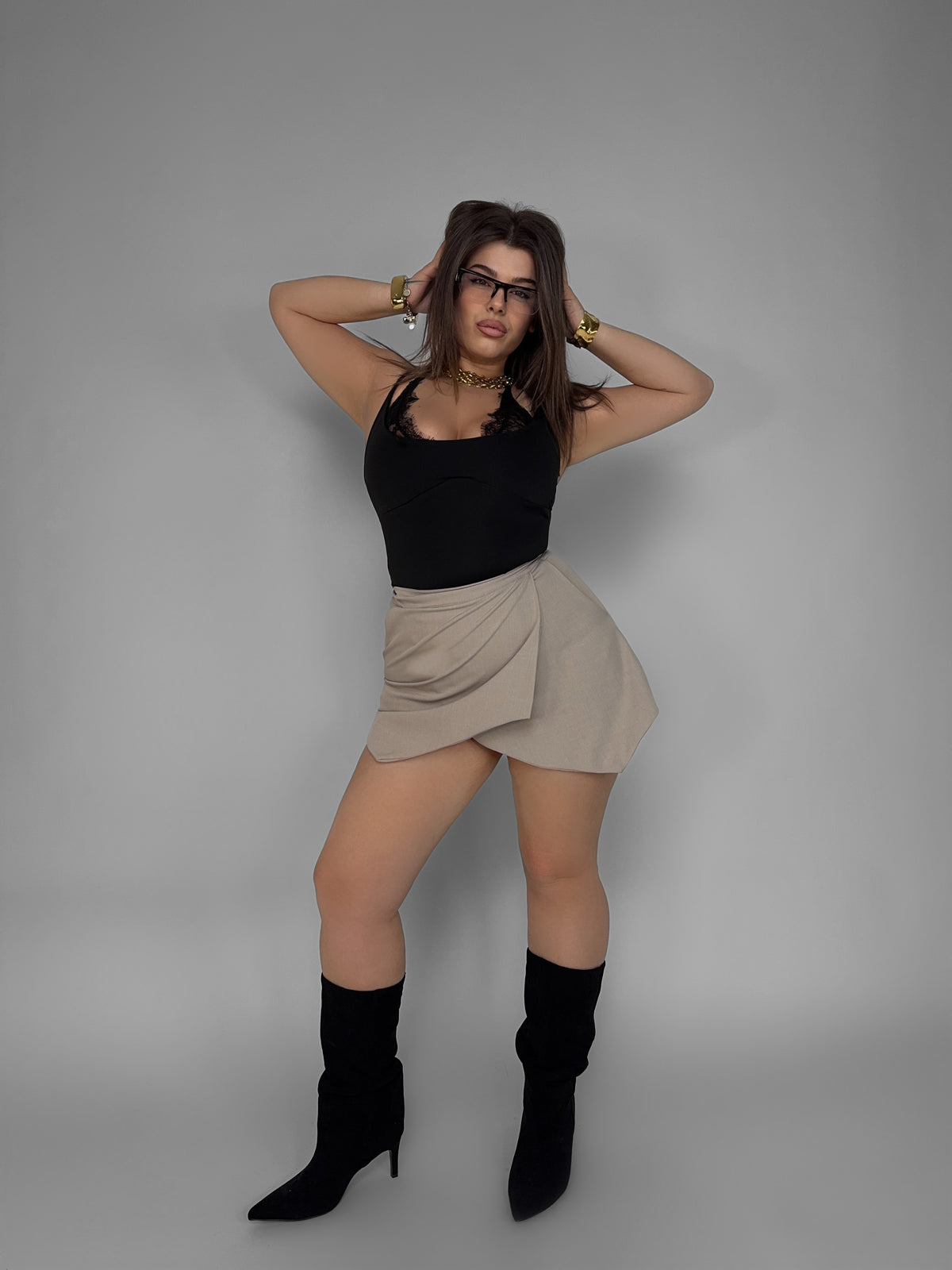 Total Look Hidden Lace Black