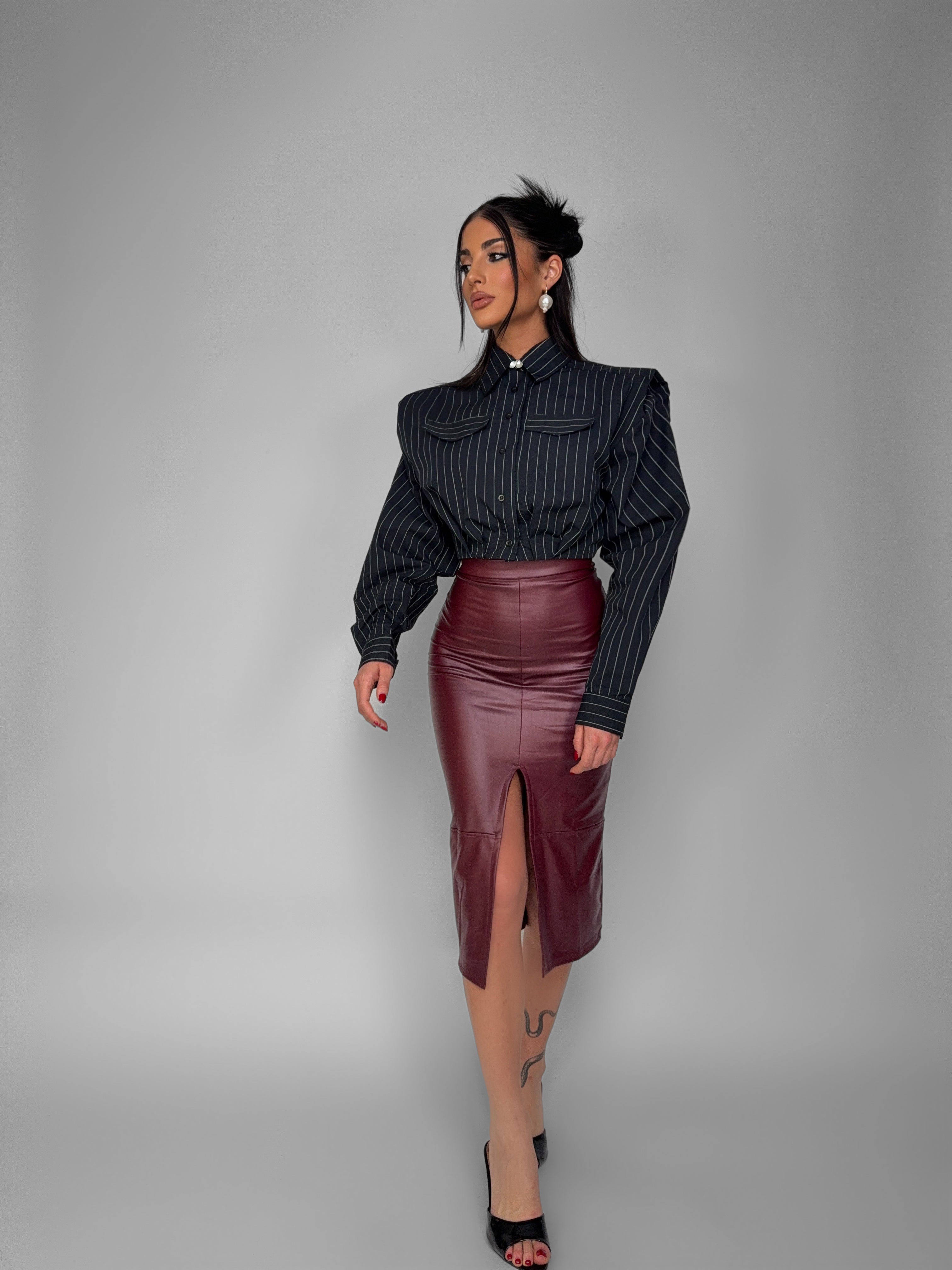Total Look Leather Cherry