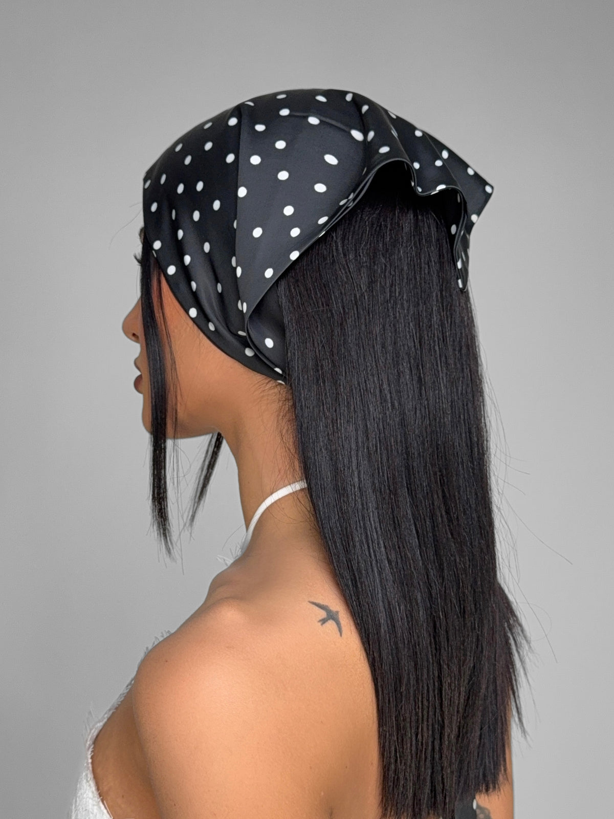 Polka Dot Bandana - Black