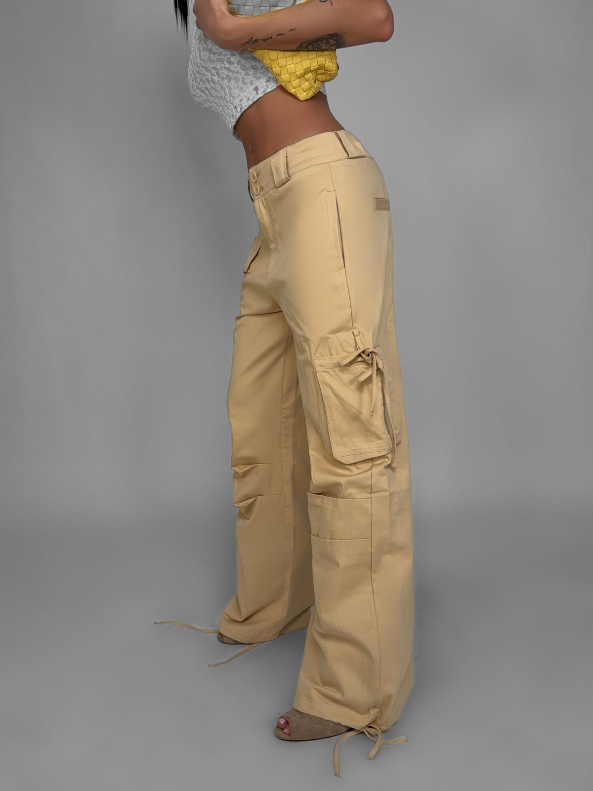 Sweet Bow Trousers - Beige