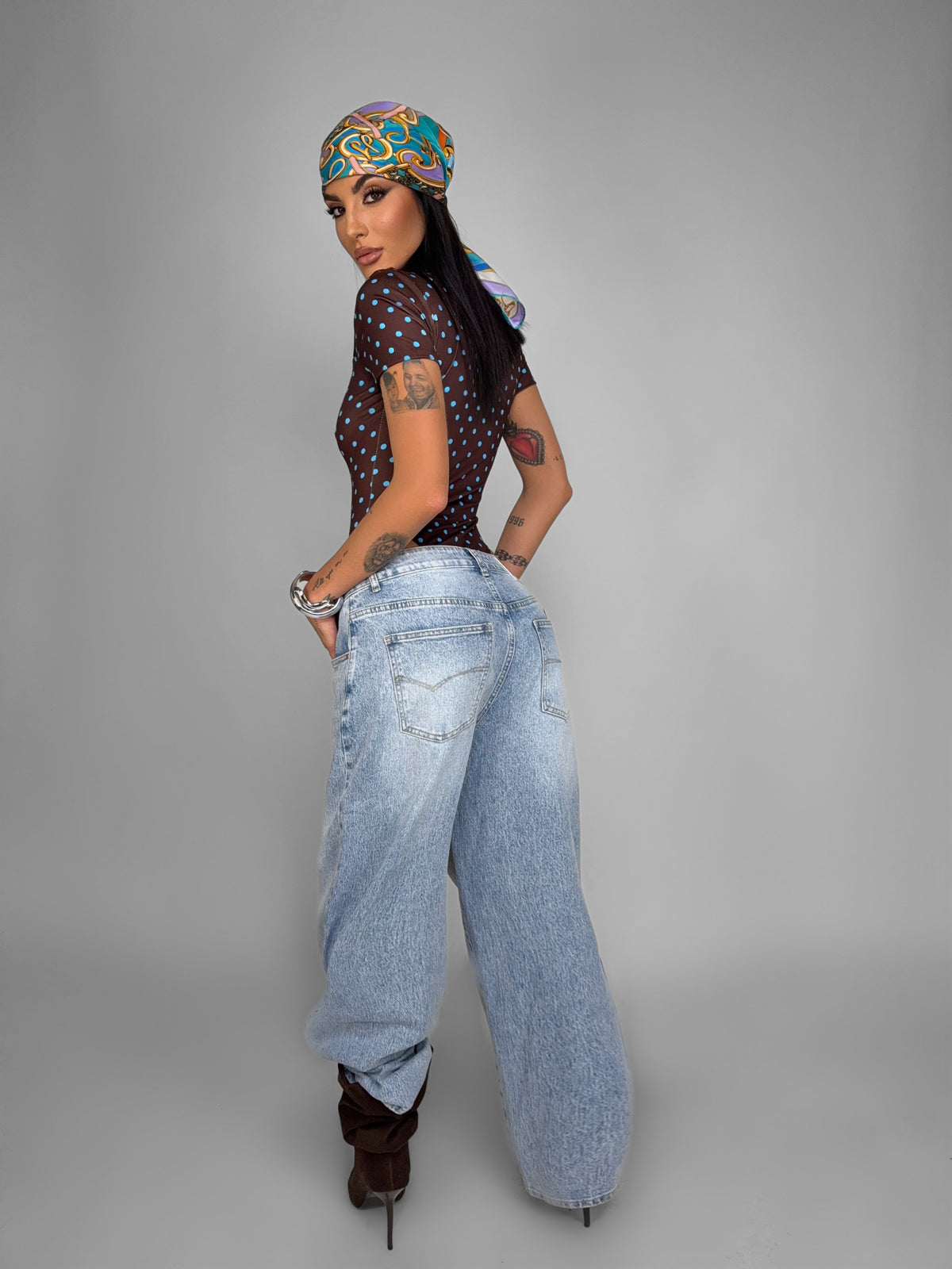 Light Wash Balloon Jeans