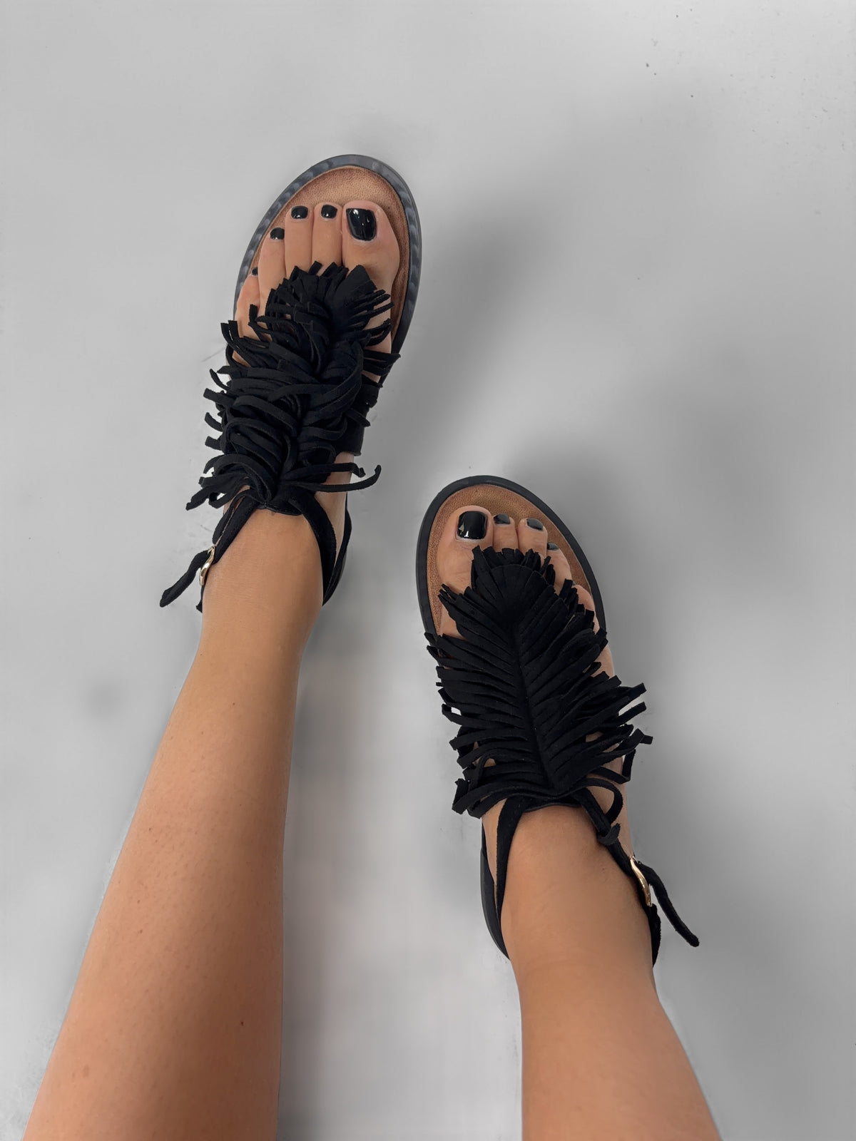 Sandalo Tassel Fringe - Black