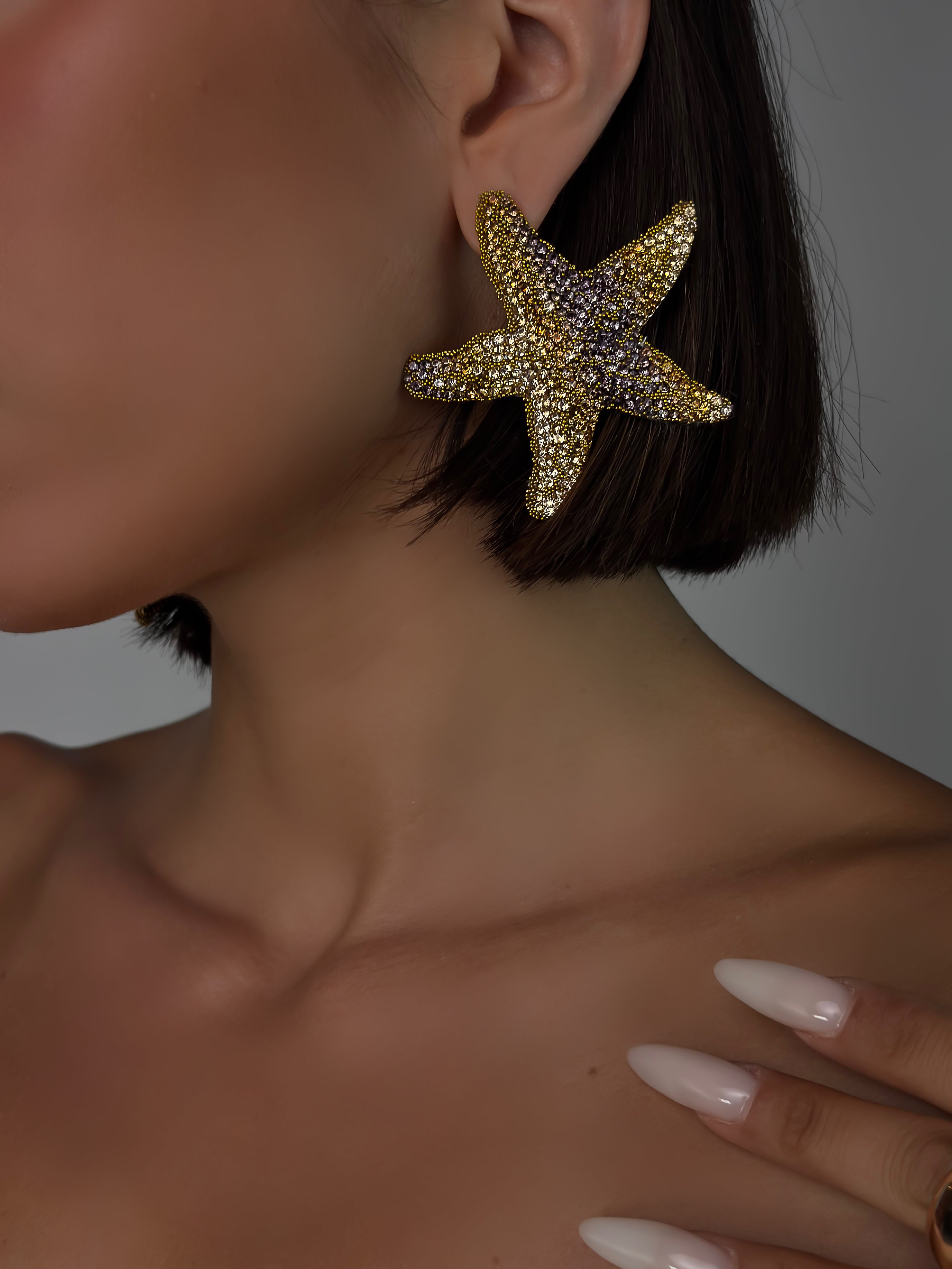 Orecchini Brillant Star - Gold