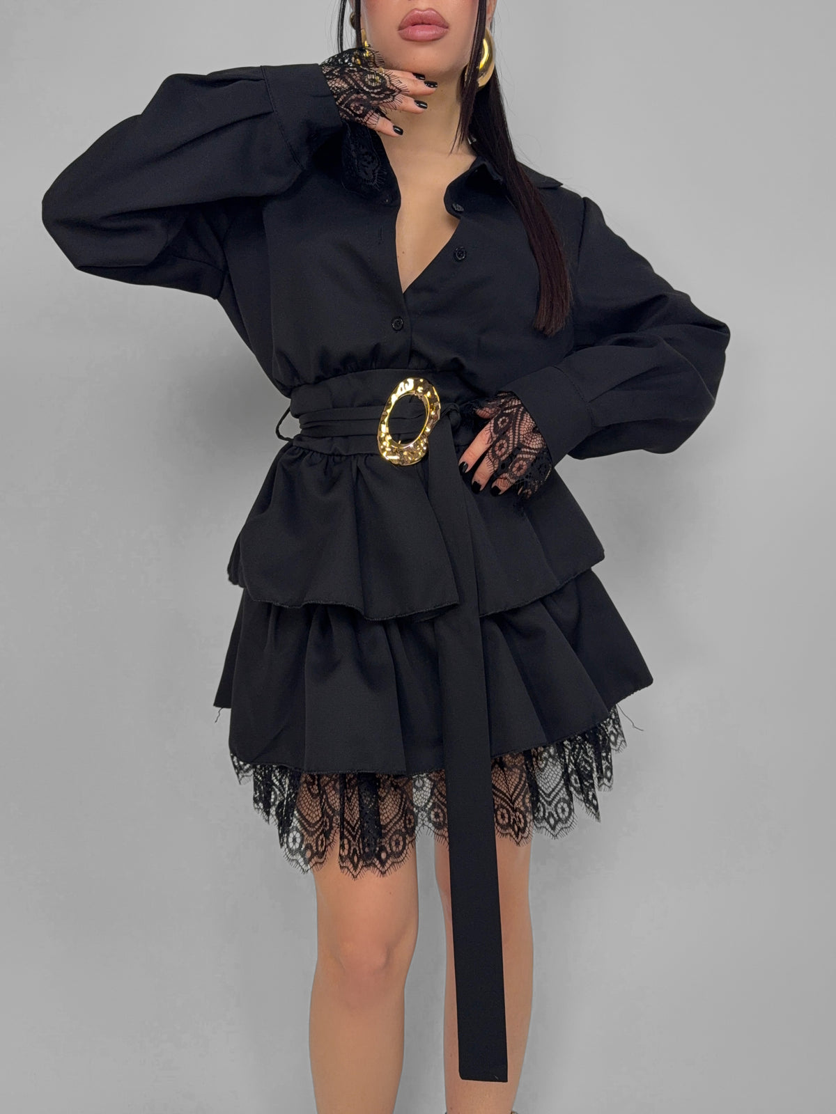 Flow Button Dress