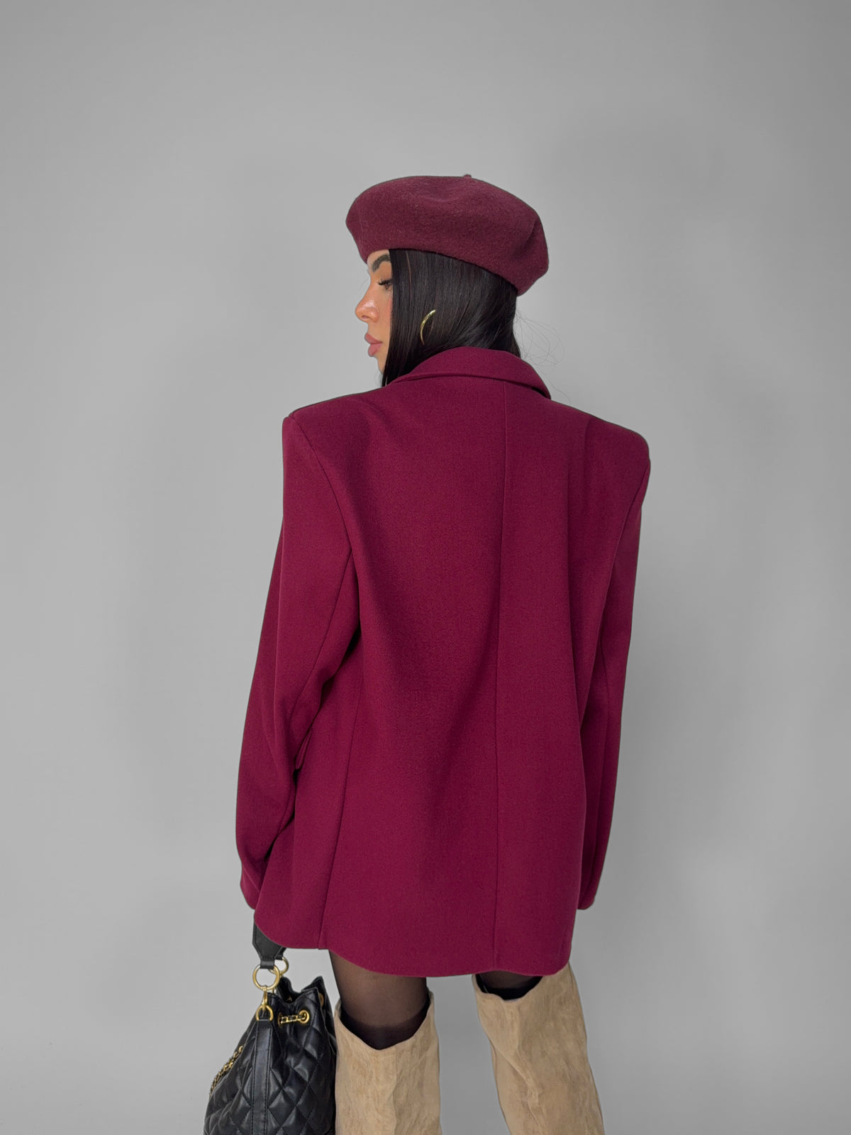 Coat Material Girl - Cherry Red